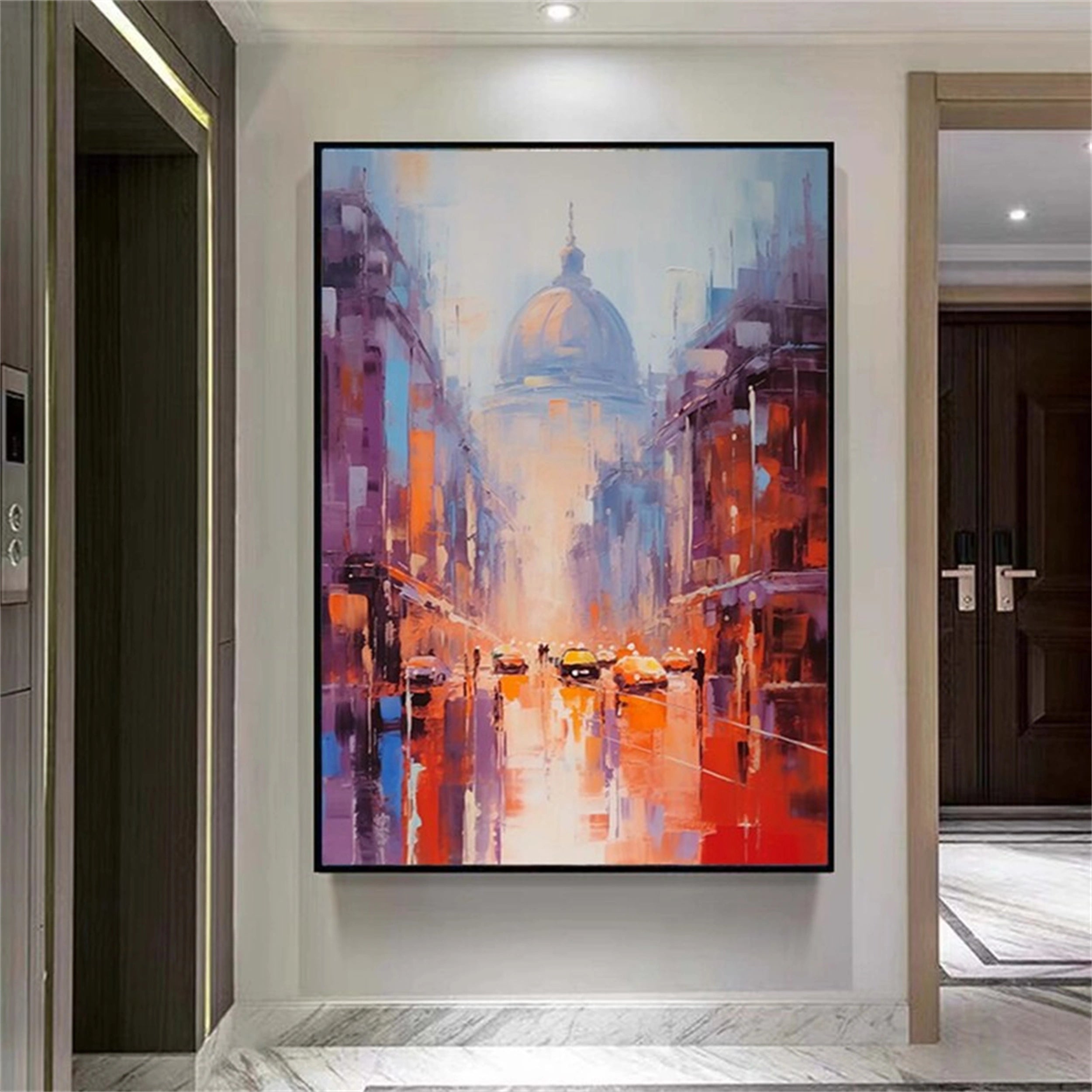 Urban Landscape Painting #UL 025 - Modern Wall Art for Home & Office Decor - Perfect for Living Room, Bedroom or Workspace