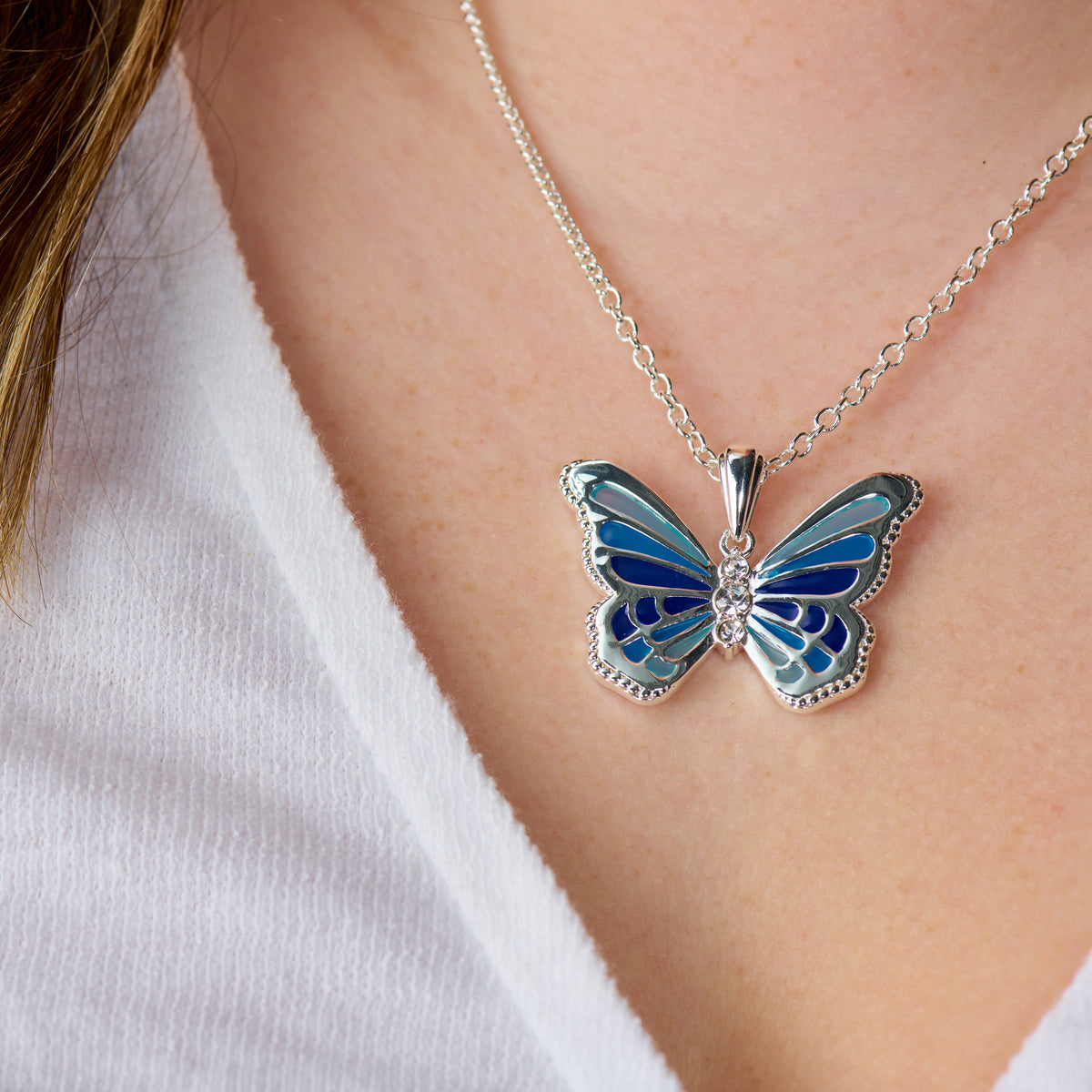 Elegant Butterfly Crystal Statement Necklace - Adjustable Chain for Women | Perfect for Weddings, Parties & Special Occasions
