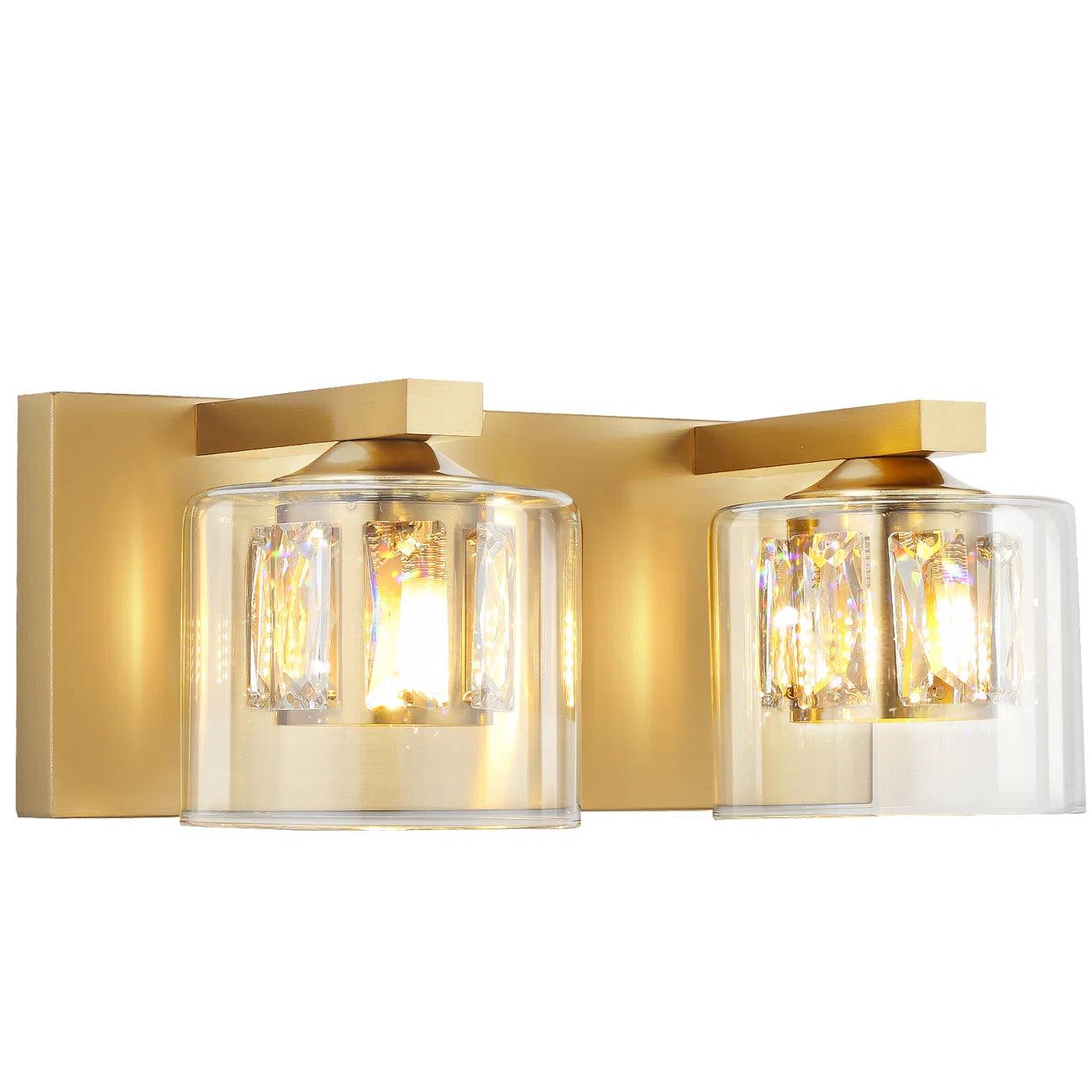 Kolt Chrome Modern 2-Light Bathroom Vanity Light Fixture - Perfect for Bathroom Makeovers & Spa-Like Ambience
