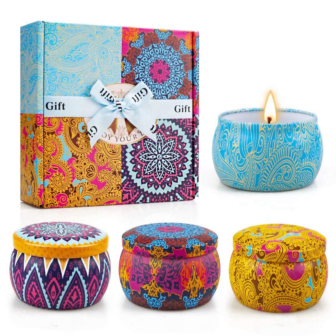 Lavender Soy Candles Gift Set - Aromatherapy for Home, Spa & Meditation