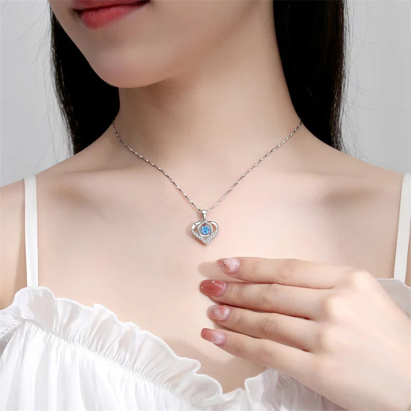 Crystal Heart Necklace - Elegant & Sparkling Jewelry Gift for Women - Perfect for Valentine's Day, Anniversary & Romantic Occasions