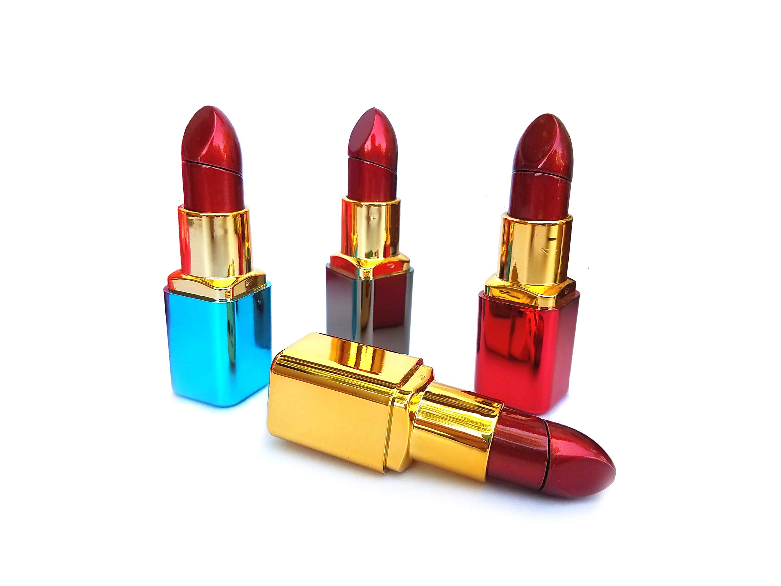 Collectible Lipstick Lighter - Refillable Butane Lighter for Women (Blue) | Perfect Gift & Fashion Accessory