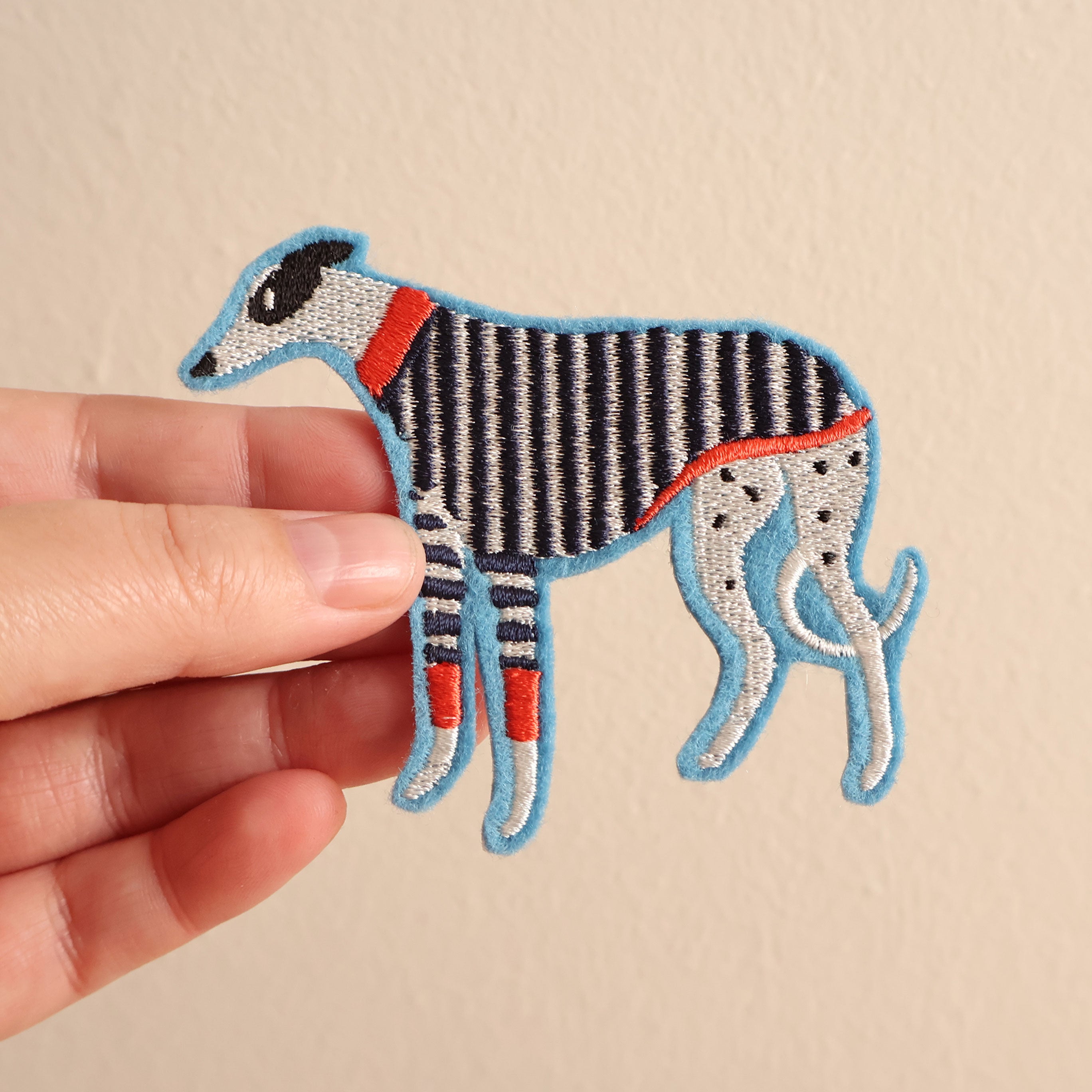 Bryony Moss Aussie Hound Patch - Cute Australian Shepherd Dog Iron On Embroidered Patch for Jackets, Backpacks & DIY Crafts