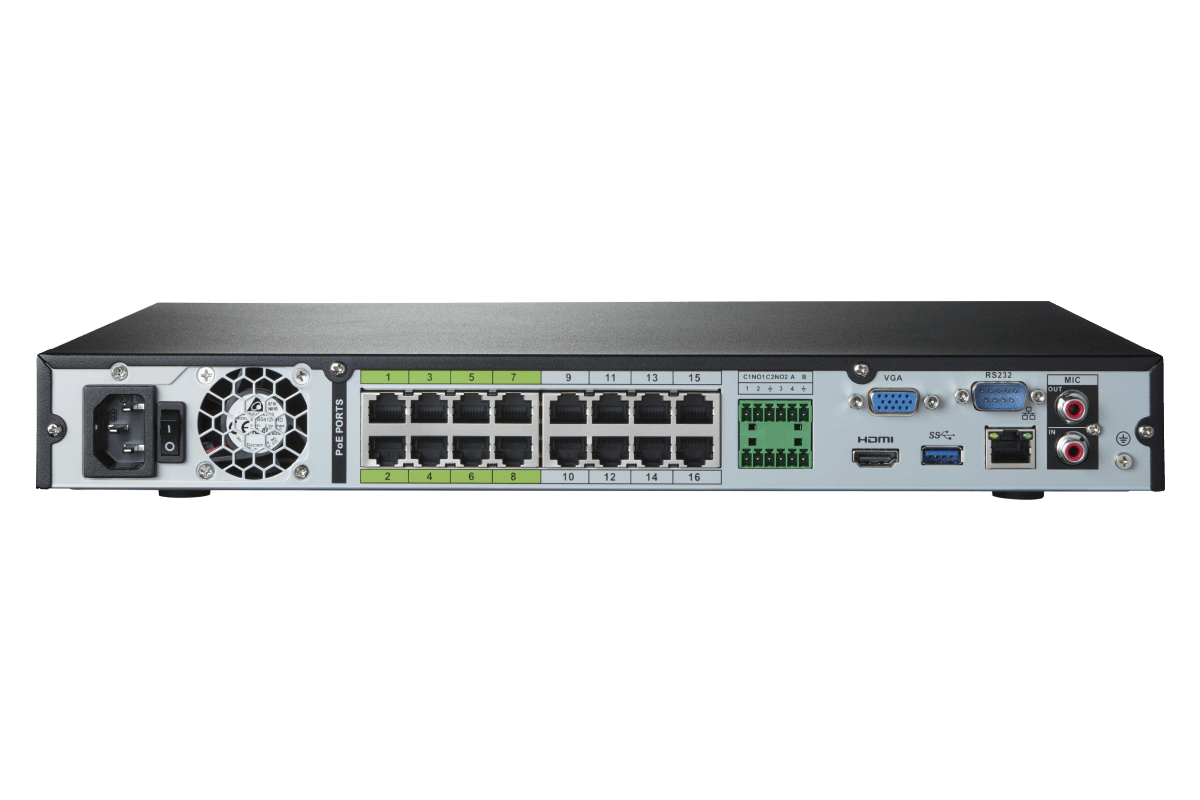 Lorex 4K 16-Channel NVR Security System with 4TB HDD & 8 x 2K PTZ IP Cameras - 24/7 Home & Business Surveillance for Indoor/Outdoor Protection
