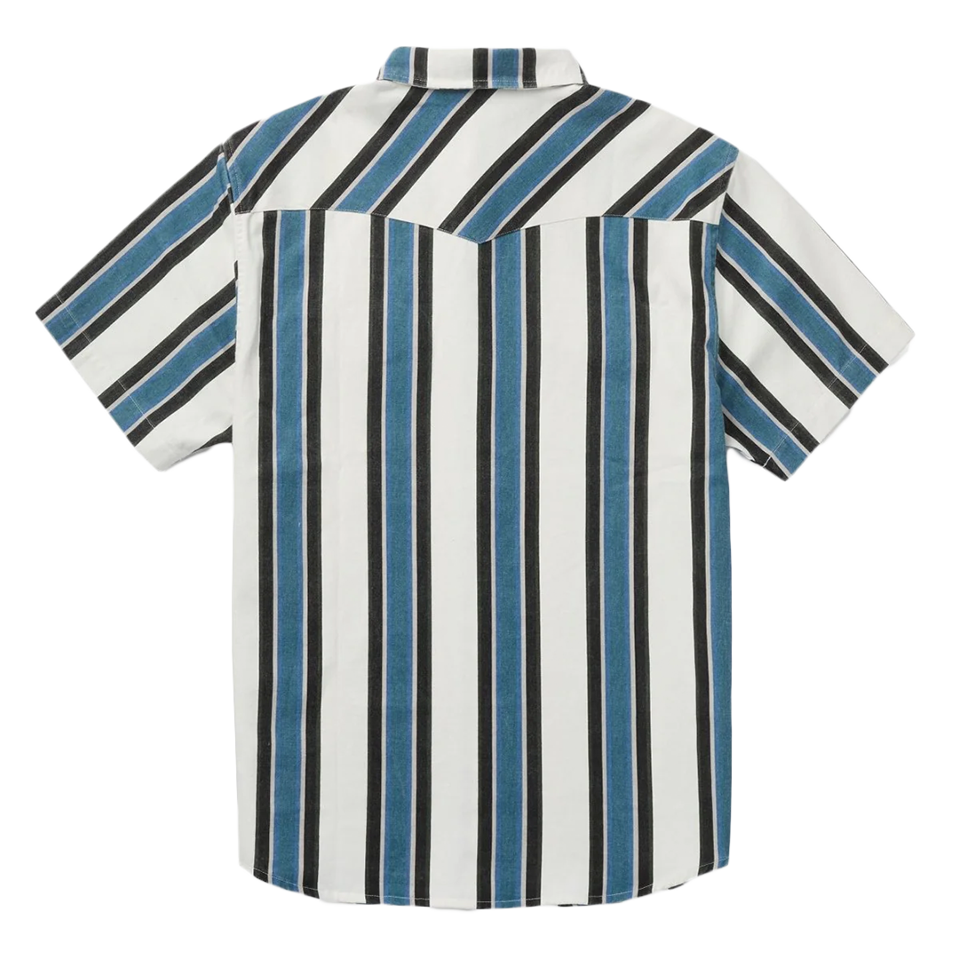 Seager Amarillo Short Sleeve Western Stripe Shirt for Men - Casual & Cowboy Style - Perfect for Rodeo, Country Music Festivals & Outdoor Adventures