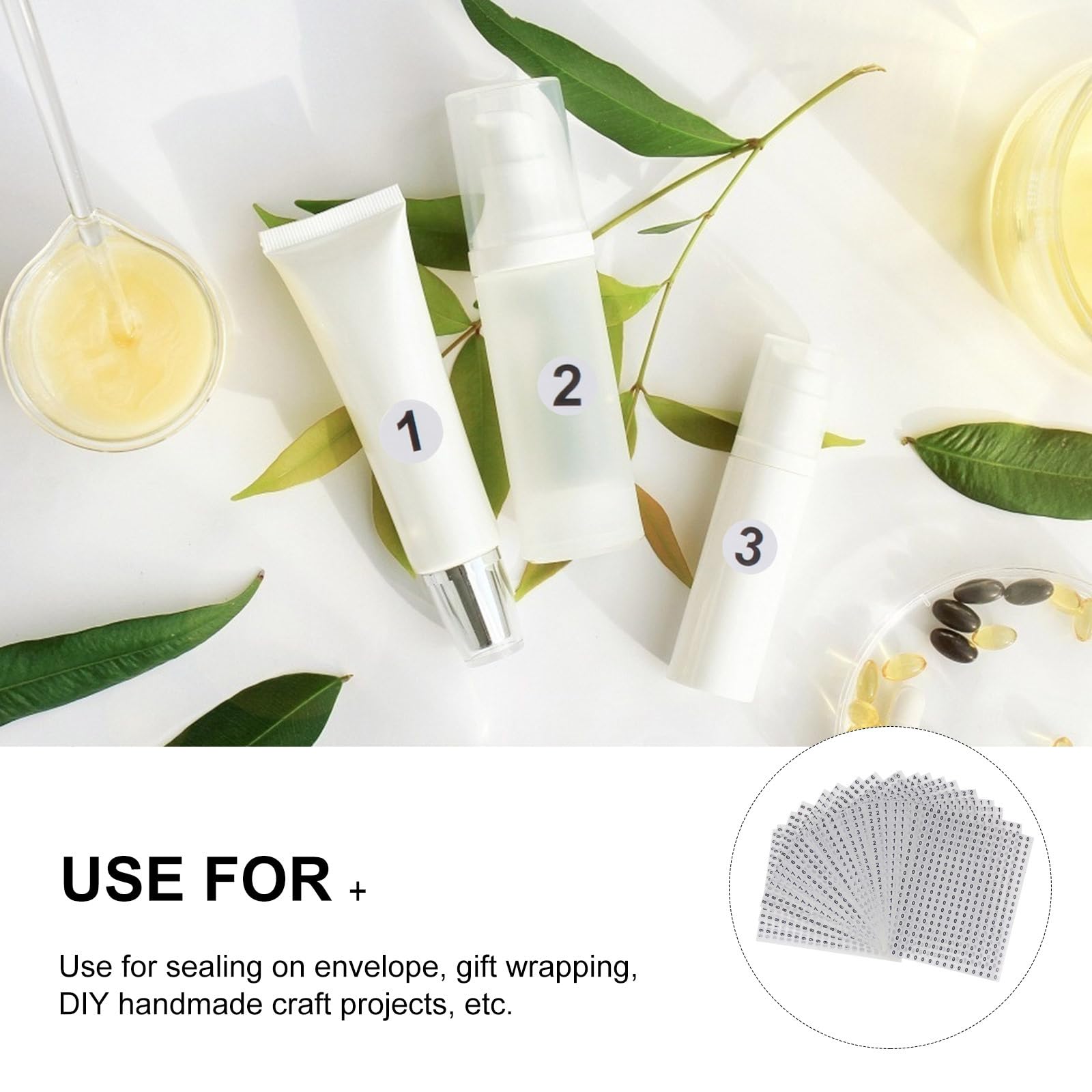 Baluue 0-9 Round Self-Adhesive Number Stickers - Vinyl Digital Labels for Organizing, Storage Classification - Perfect for DIY Crafts, School Projects, Office Filing & Home Organization