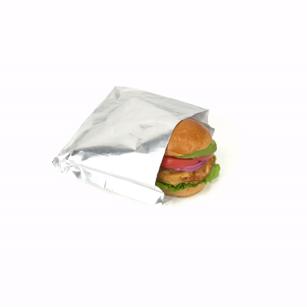Premium Foil Sandwich Bags for Hot Food - 7.75