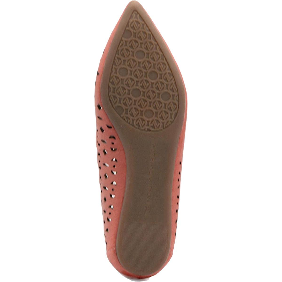 ADRIENNE VITTADINI Women's Red Leather Slip-On Pointed Toe Flats Size 8.5 Medium (B,M) - Comfortable Dress Shoes for Work, Office & Casual Outings