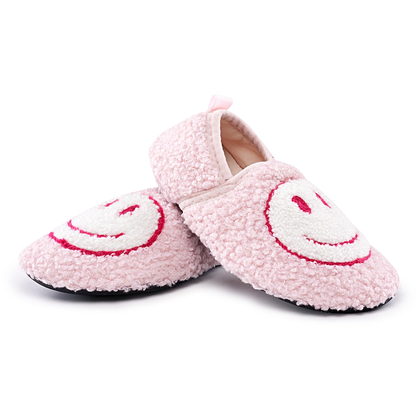COVS Smile Face Slippers for Kids & Toddlers - Non-Slip TPR Soft Sole House Shoes for Boys & Girls | Cozy Indoor Socks for Playtime, Nap Time & Home Comfort