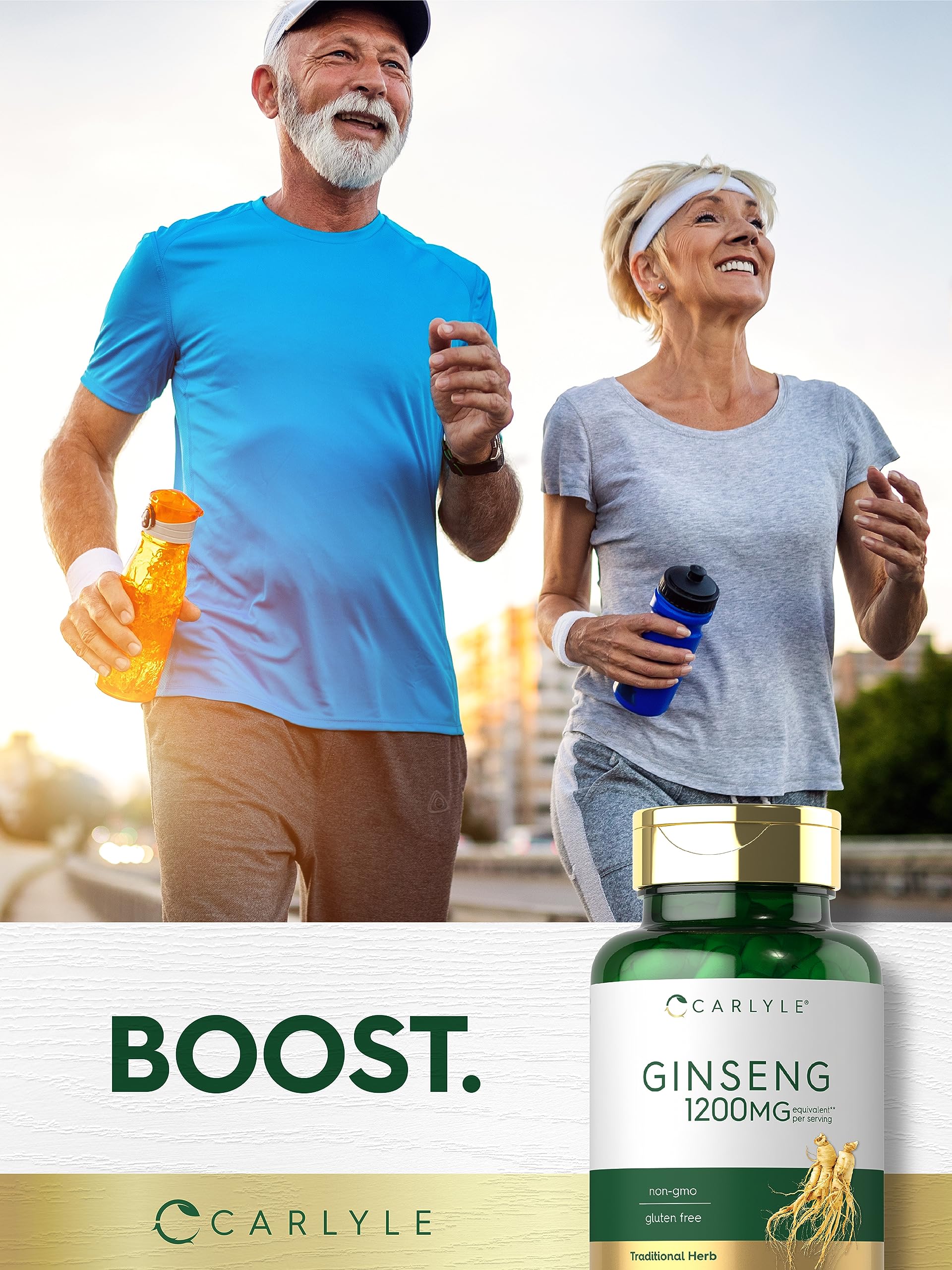 Carlyle Ginseng Supplement 120 Capsules - 1200mg Non-GMO, Gluten Free - Supports Energy, Focus & Immune Health - Perfect for Busy Professionals & Students