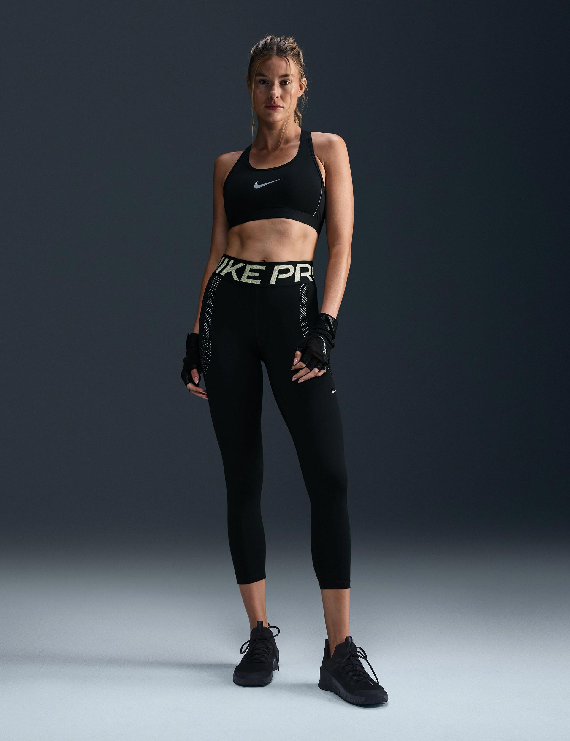 Pro Sculpt High Waisted 7/8 Yoga Leggings for Women - Black/Reflective Silver - Perfect for Workouts, Running & Gym