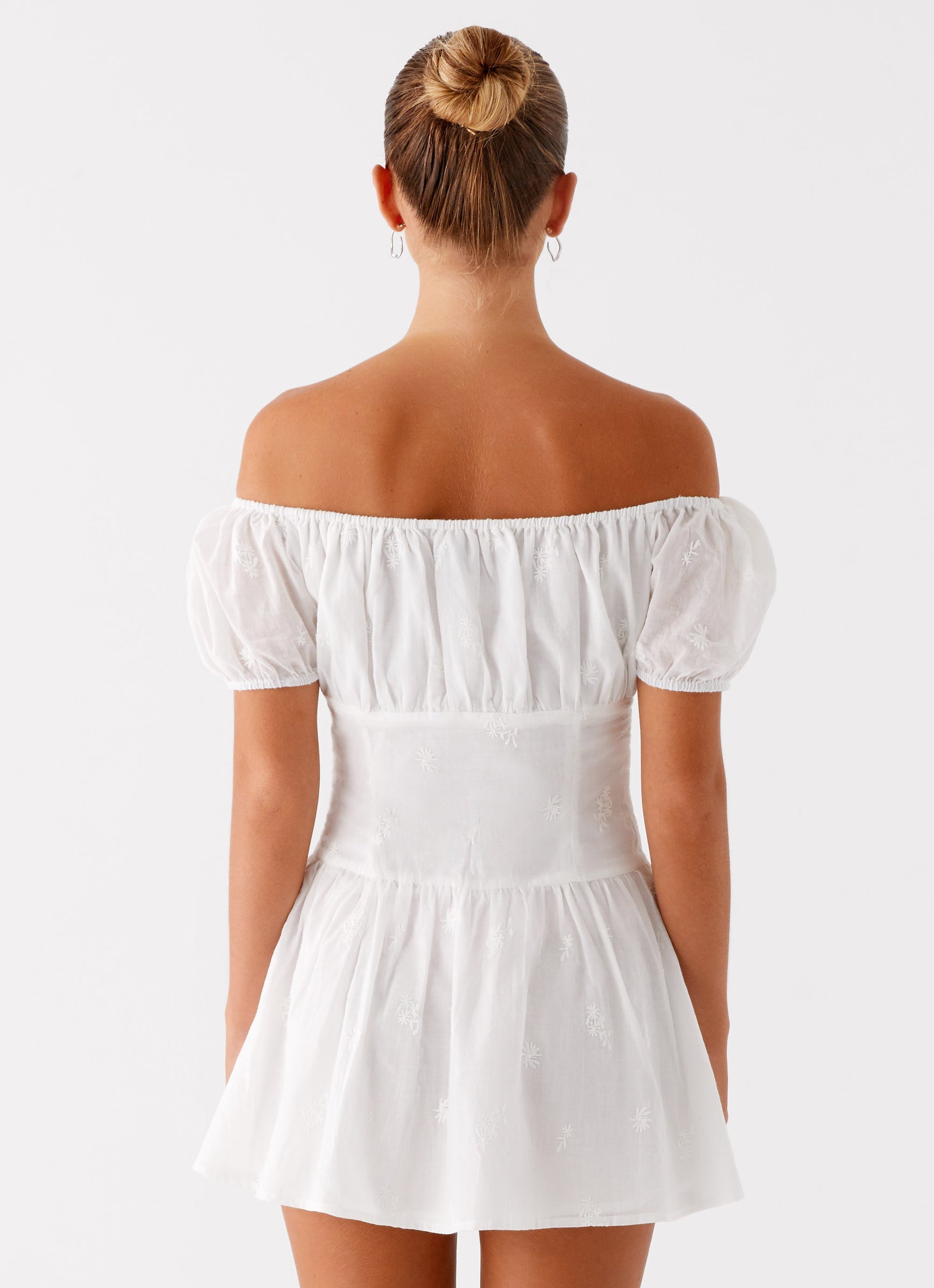 Anthem Mini Dress Ivory - Elegant Short Sleeve Party Dress for Women, Perfect for Cocktail Parties, Date Nights & Special Occasions
