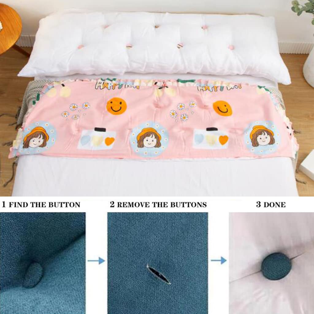 Soft Removable Headboard Cushion - King Size Tatami Bed Pillow with Bumper Design (47