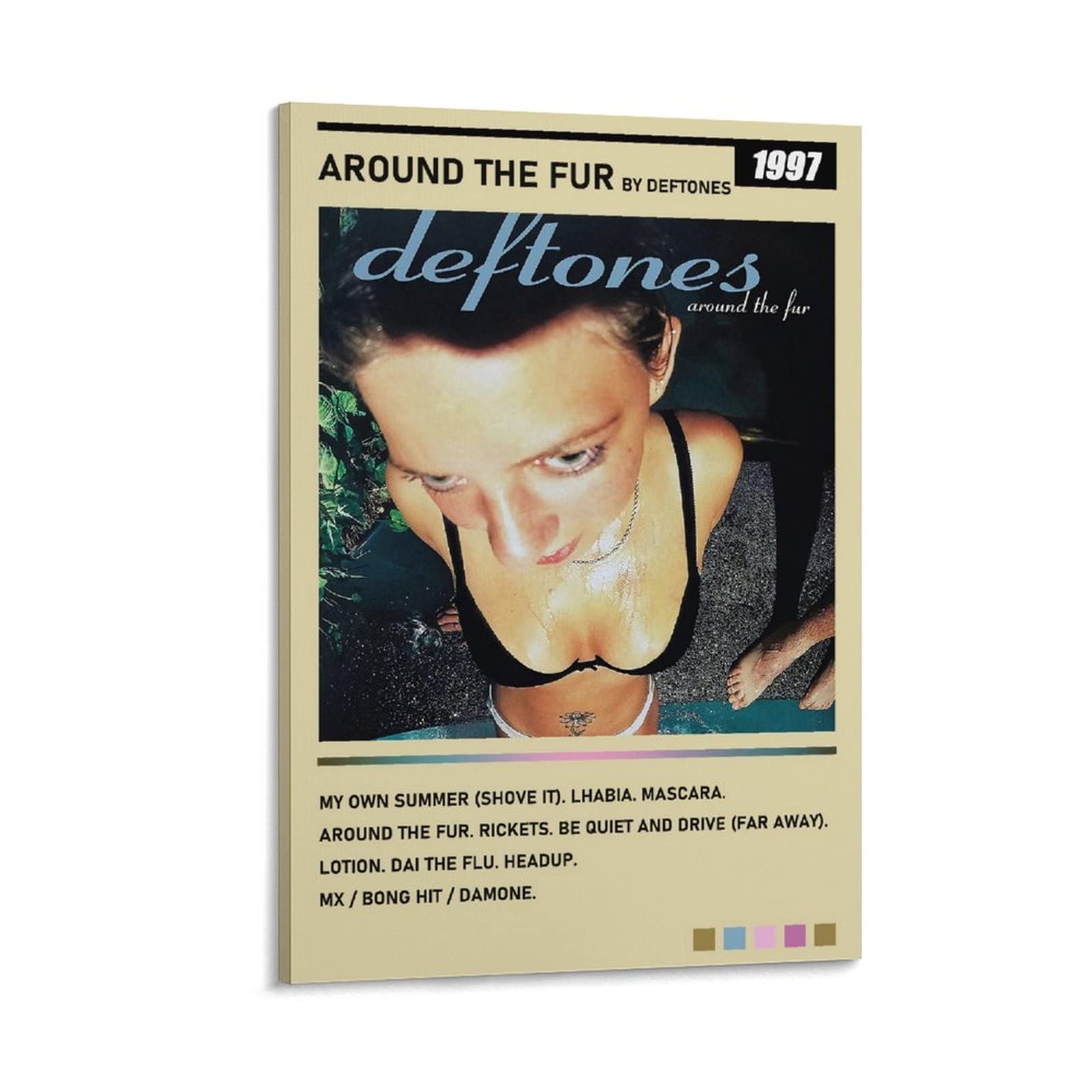 Deftones Band Around The Fur Album Cover Poster - 90s Room Aesthetic Canvas Wall Art Print (20x30cm/8x12inch) - Perfect for Bedroom Decor, Music Lover Gifts & Vintage Rock Themed Rooms