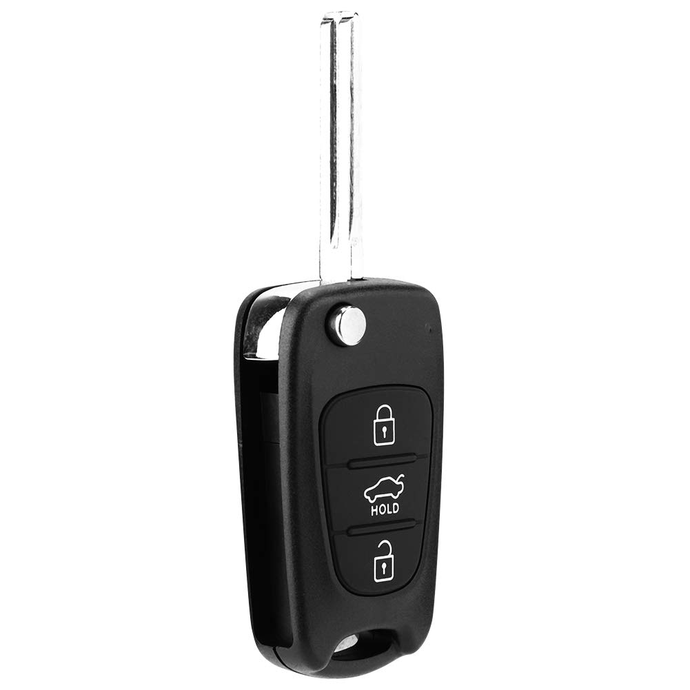 Premium ABS Flip Key Fob Case - Durable Rustproof Key Cover Replacement for KIA Rondo, Soul, Rio - Perfect Car Accessory for Key Protection & Style Enhancement