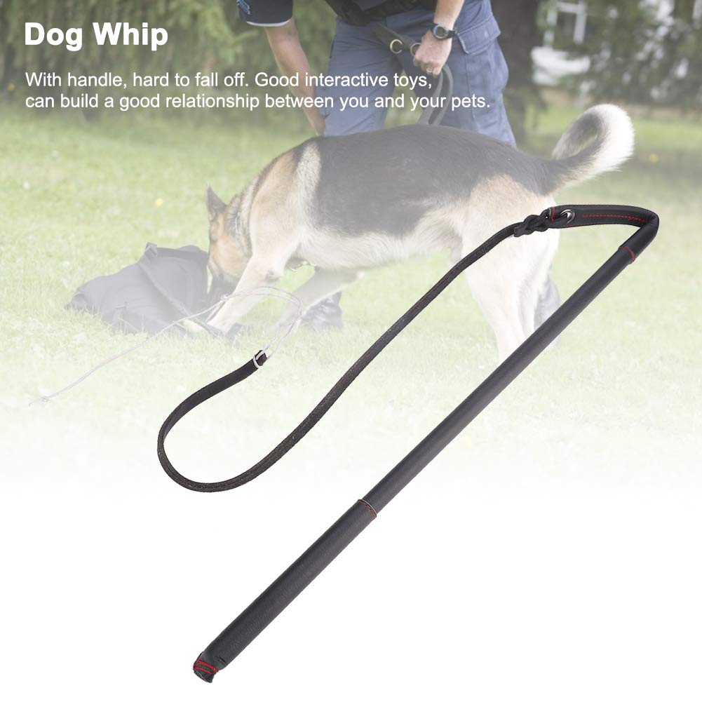 Premium Dog Training Whip - Artificial Cowhide Agitation Stick with Comfort Grip Handle for Medium & Large Dogs | Professional Obedience Tool for Behavior Correction, Agility Training & Outdoor Exercises