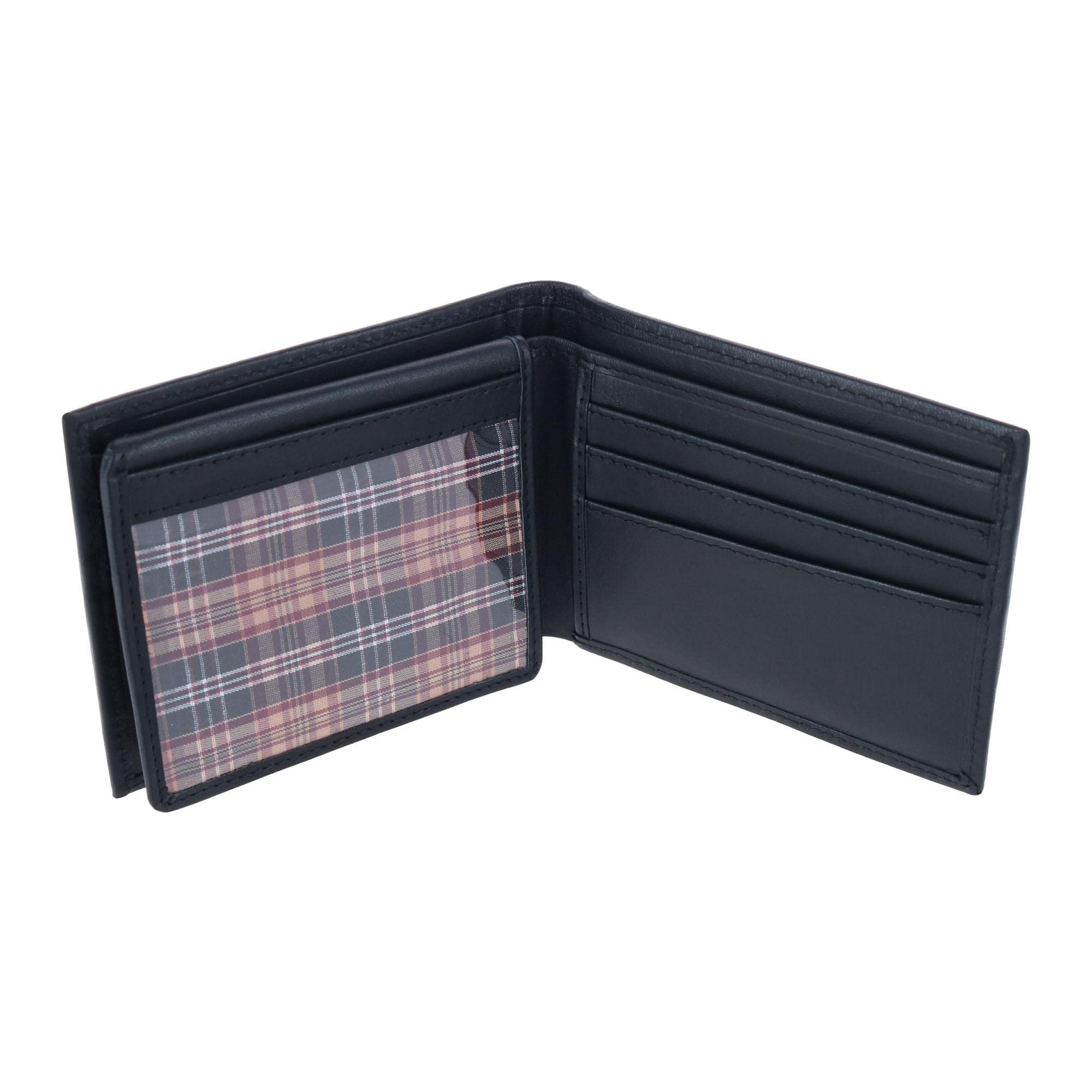 Trafalgar Men's Sergio Genuine Leather RFID Blocking Bi-Fold Wallet - Slim Passcase for Credit Cards & Cash - Perfect for Everyday Carry, Travel & Business