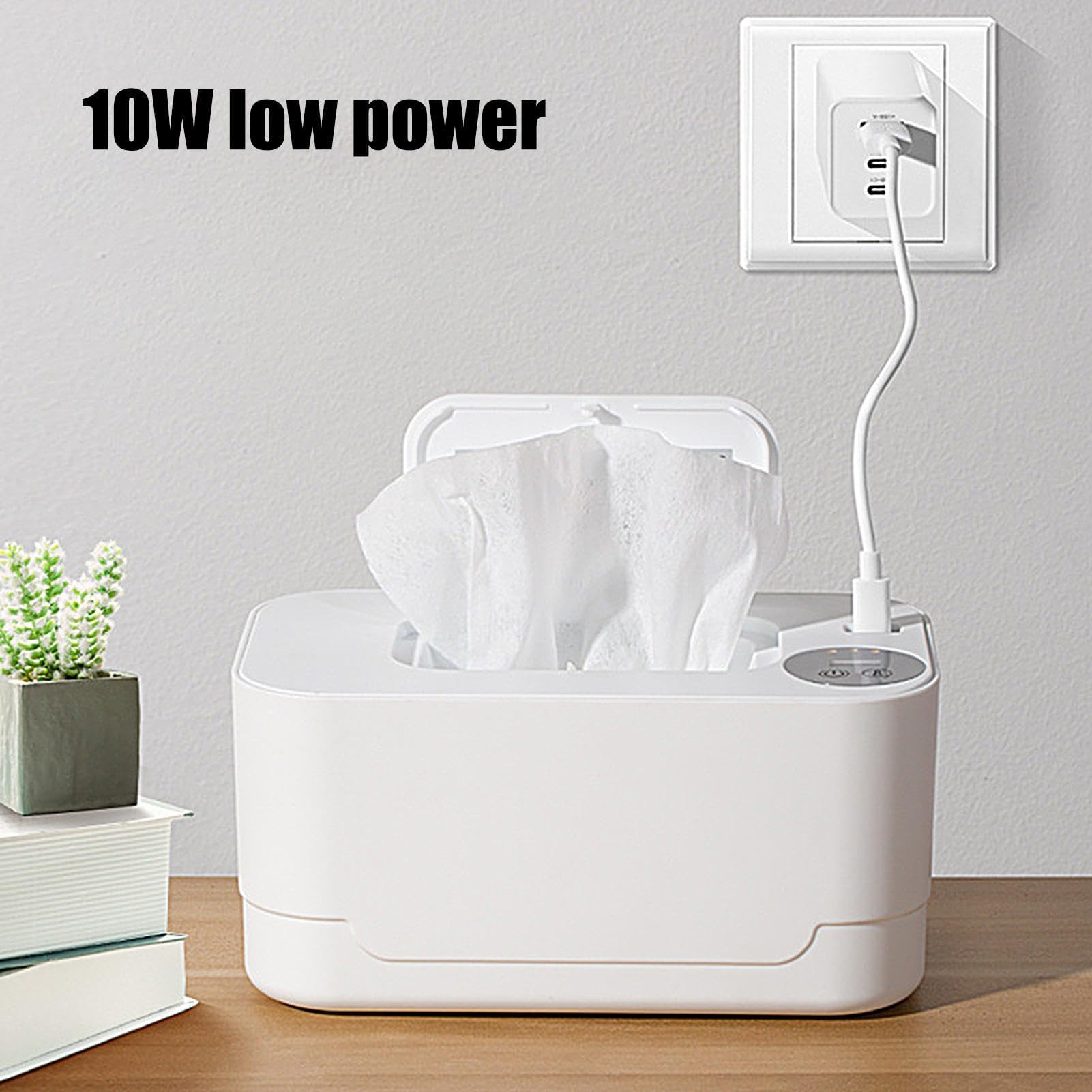 Premium Baby Wet Wipe Warmer & Heated Wipes Dispenser - Soft Warm Wipes for Diaper Changes, Bathroom & Car Use - Essential Baby Care Accessory with Gentle Heating Technology