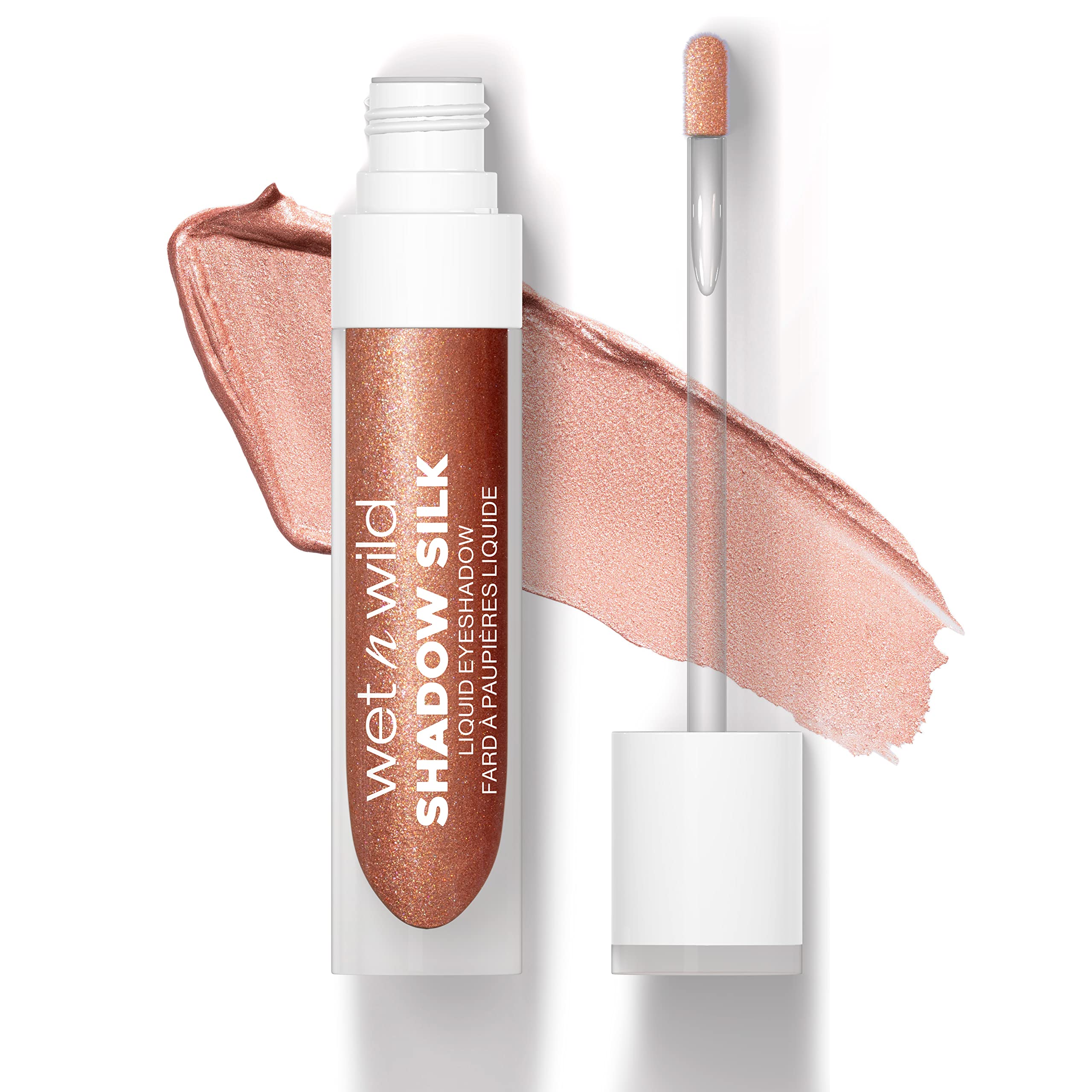 Wet n Wild Shadow Silk Liquid Eyeshadow in Heart of Rose Gold - Long-Lasting Shimmer & Glitter for Day & Night Makeup Looks