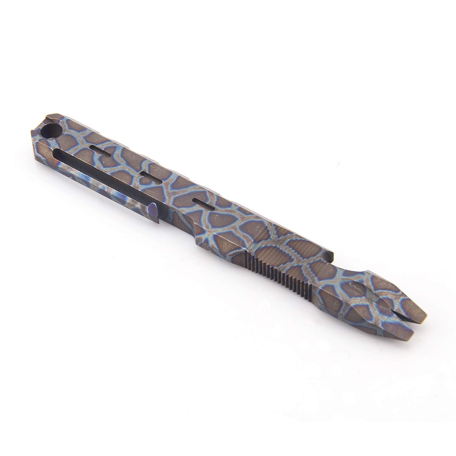 Premium Titanium EDC Pry Bar - Multifunctional Pocket Tool with Nail Puller, Bottle Opener & Clip | Compact Everyday Carry Gear for Camping, Hiking & Survival Kits