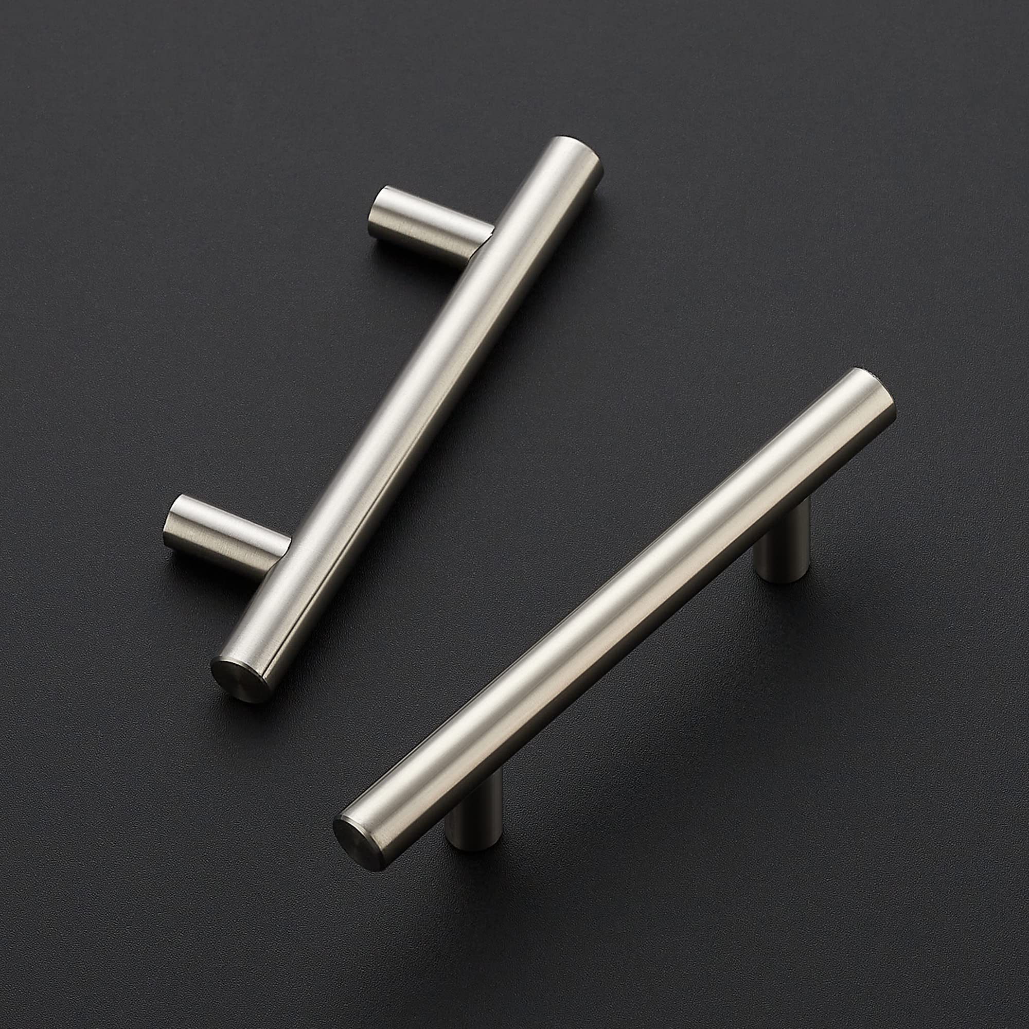 55 Pack 5 Inch Brushed Nickel Cabinet Pulls - Stainless Steel Kitchen Drawer Handles with 3