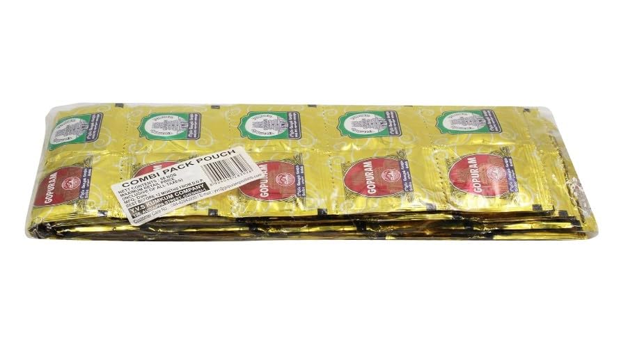 Premium Kumkum and Turmeric Powder Gift Combo Pack (30pc Kumkum + 30pc Turmeric) - 60 Pcs Total - Perfect for Pooja, Weddings & Indian Rituals