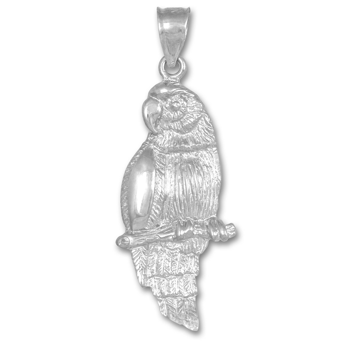925 Sterling Silver Amazon Parrot Charm Pendant Necklace for Women - Elegant Bird Jewelry Gift for Her - Perfect for Birthdays, Anniversaries & Nature Lovers