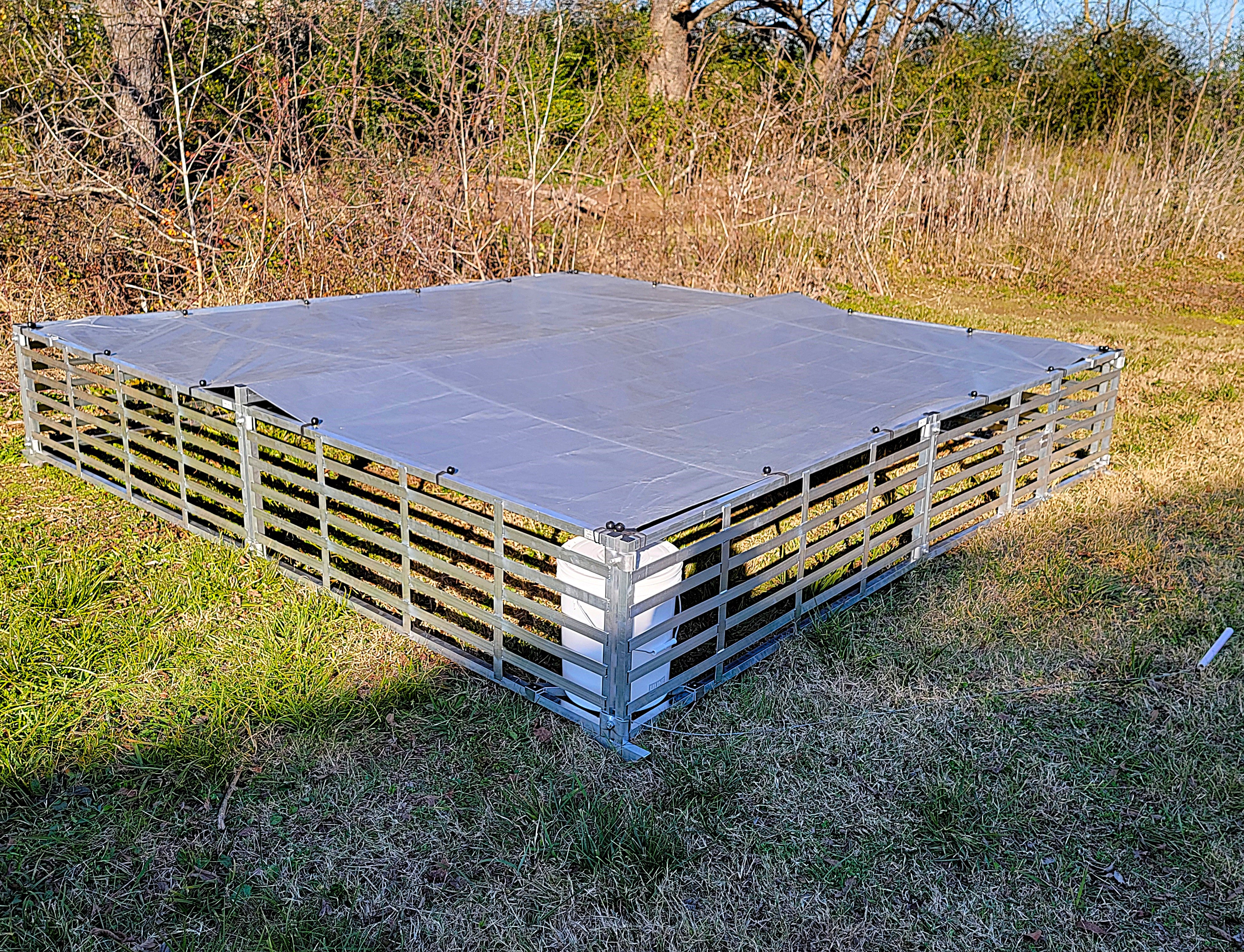 Rite Farm 10'X10' Aluminum Mobile Chicken Tractor Coop for Broilers & Poultry - Portable Outdoor Poultry Pen for Meat Birds, Egg Layers & Free Range Chickens - Perfect for Backyard Farming, Homesteading & Sustainable Agriculture