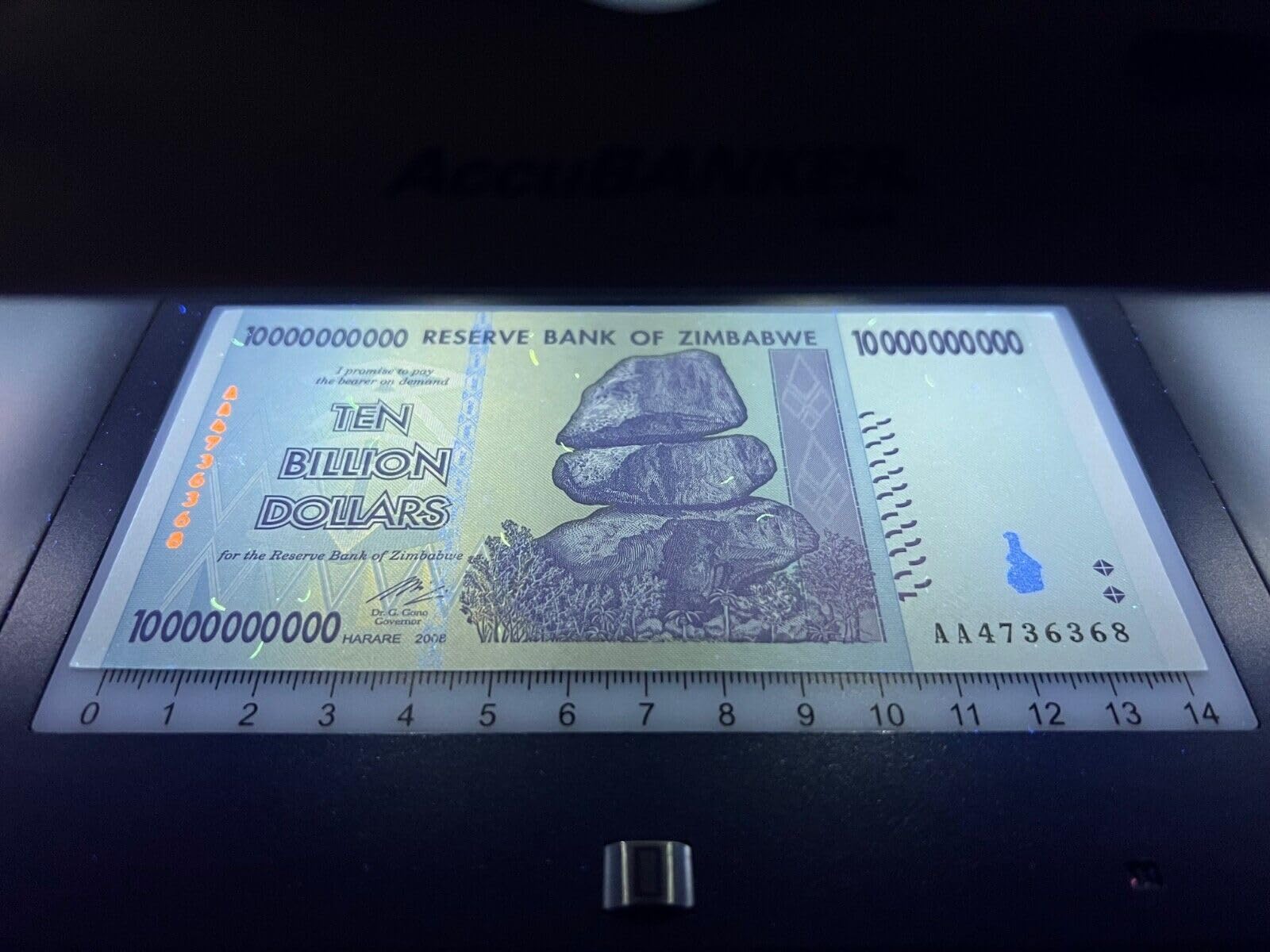 Zimbabwe 10 Billion Dollar Uncirculated Banknote - Rare World Currency Collectible for Display & Investment