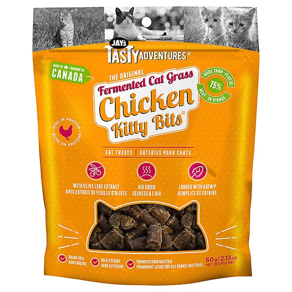 Jay's Chicken Kitty Bits Cat Treats - Grain-Free, High-Protein Snacks for Cats - Perfect for Training, Rewards & Bonding with Your Feline Friend