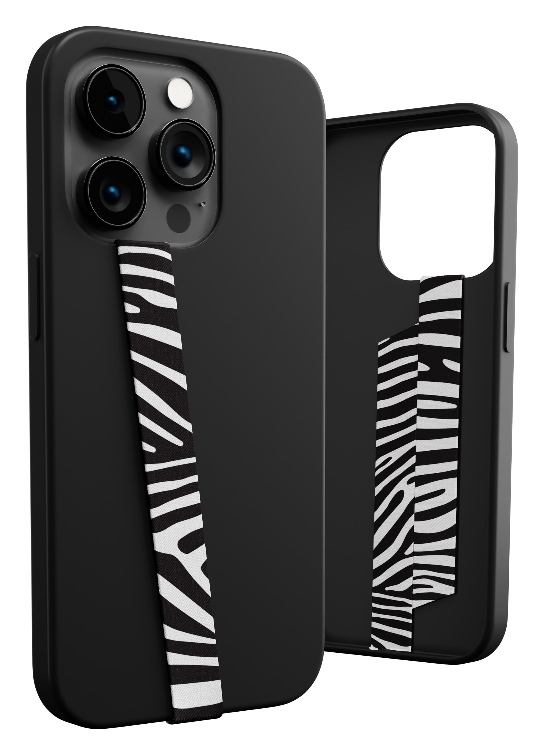 Non-Elastic Phone Grip Strap Holder - Small Light Discreet Finger Loop for Cell Phones | Perfect for One-Hand Use While Driving, Exercising or Taking Selfies