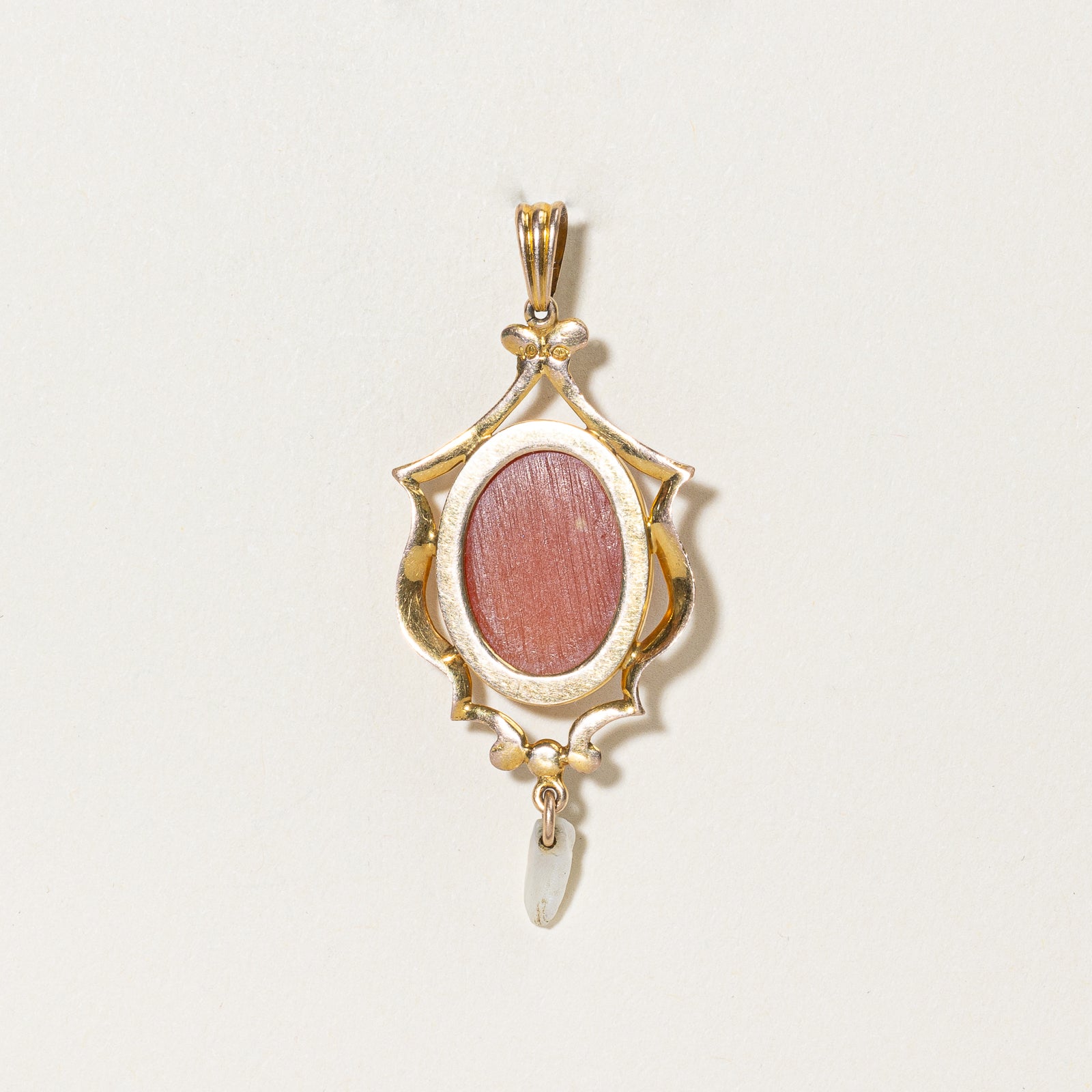 Elegant Seashell Cameo & Pearl Pendant Necklace - 5.00 Carat Genuine Pearl - Perfect for Weddings, Anniversaries & Special Occasions