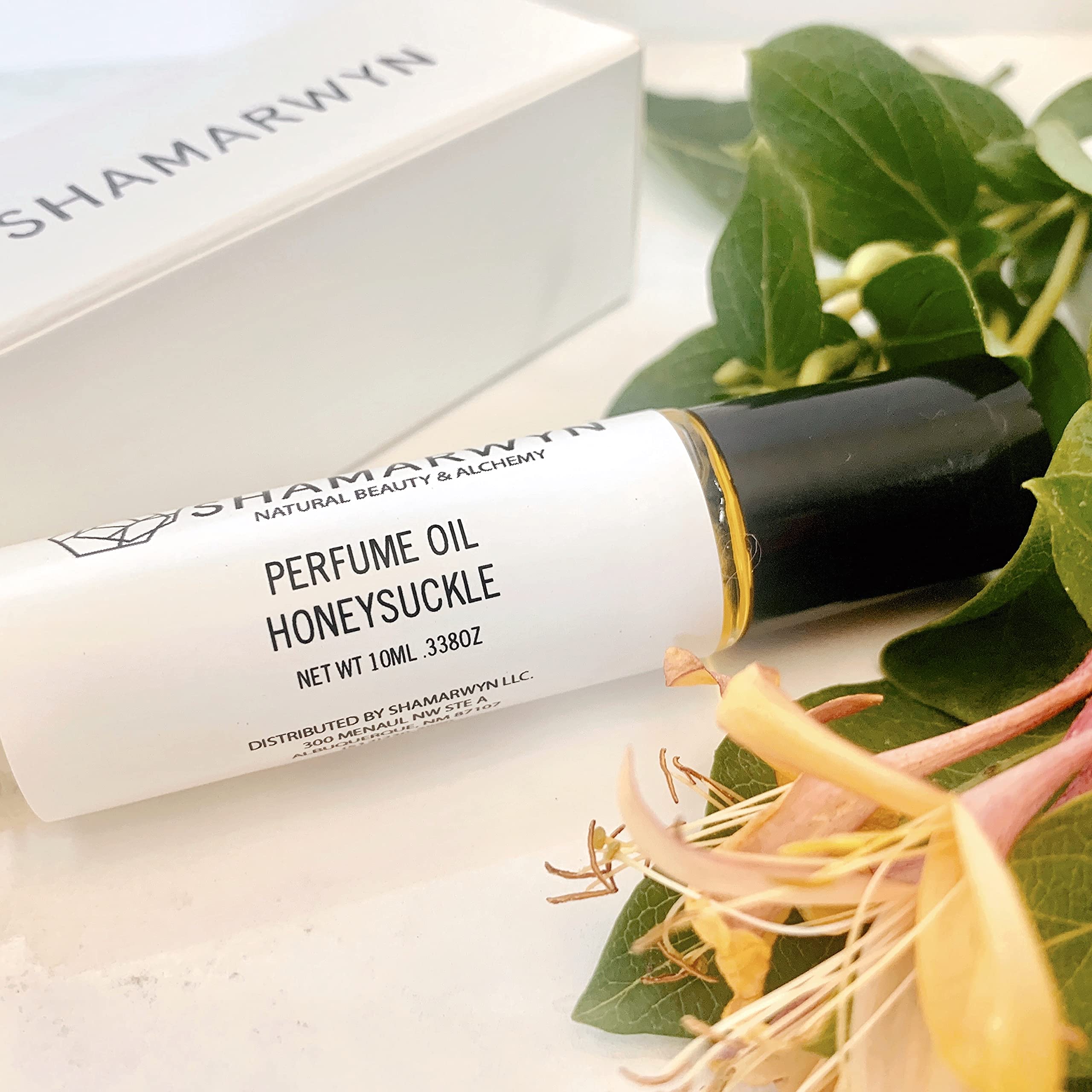 **Shamarwyn Natural Organic Honeysuckle Perfume Oil Roll-On - Pure Essential Oil Blend for Women, Floral Scent, Long-Lasting Fragrance | Perfect for Daily Wear, Date Nights & Special Occasions**
