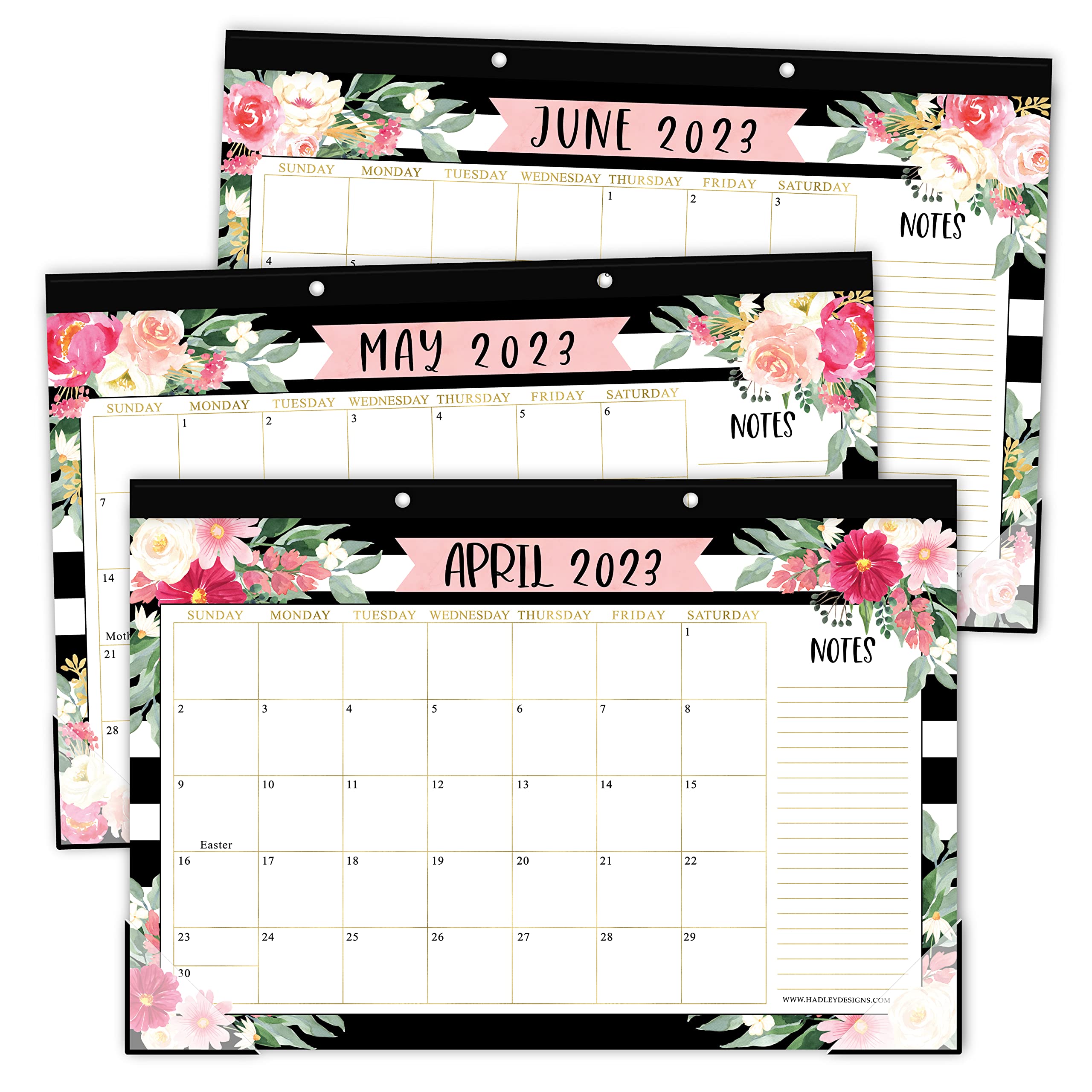 2023-2024 Floral Large Desk Calendar | 18-Month Planner (11x17 Inches) for Office, Home & School | Perfect Desk Pad & Wall Calendar for Planning, Organization & Productivity