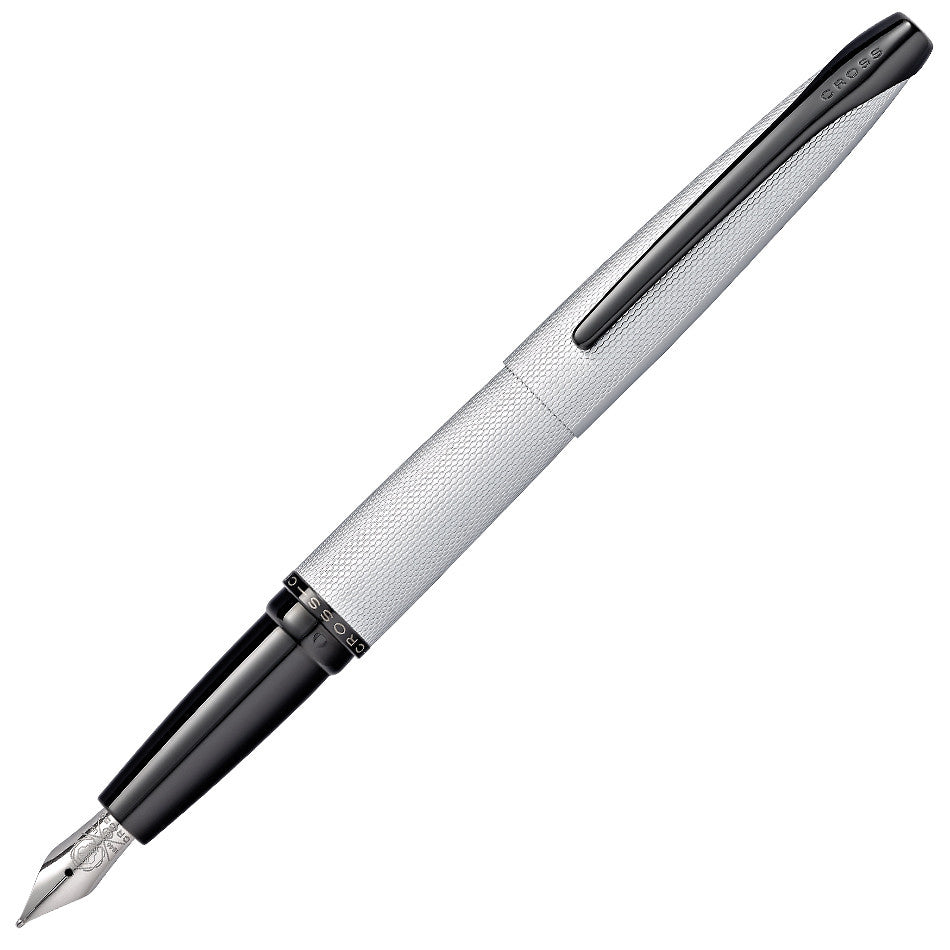 Premium Cross ATX Fountain Pen in Brushed Chrome - Elegant Writing Instrument for Professionals & Gift Giving - Perfect for Office, School & Calligraphy