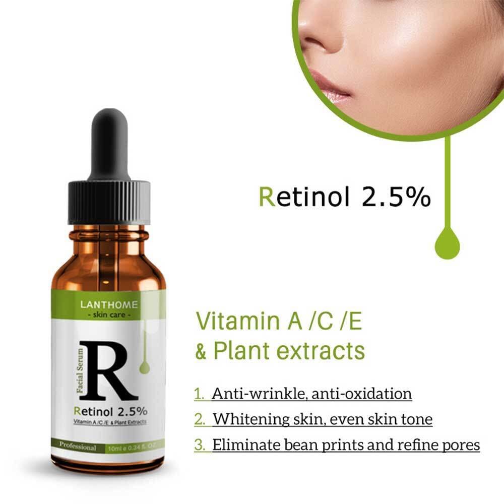2.5% SRS Retinol Serum with Vitamin A, C & E - Anti-Aging, Acne Treatment & Wrinkle Removal Face Serum (10ml) | Brightens Skin & Reduces Fine Lines - Perfect for Nighttime Skincare Routine