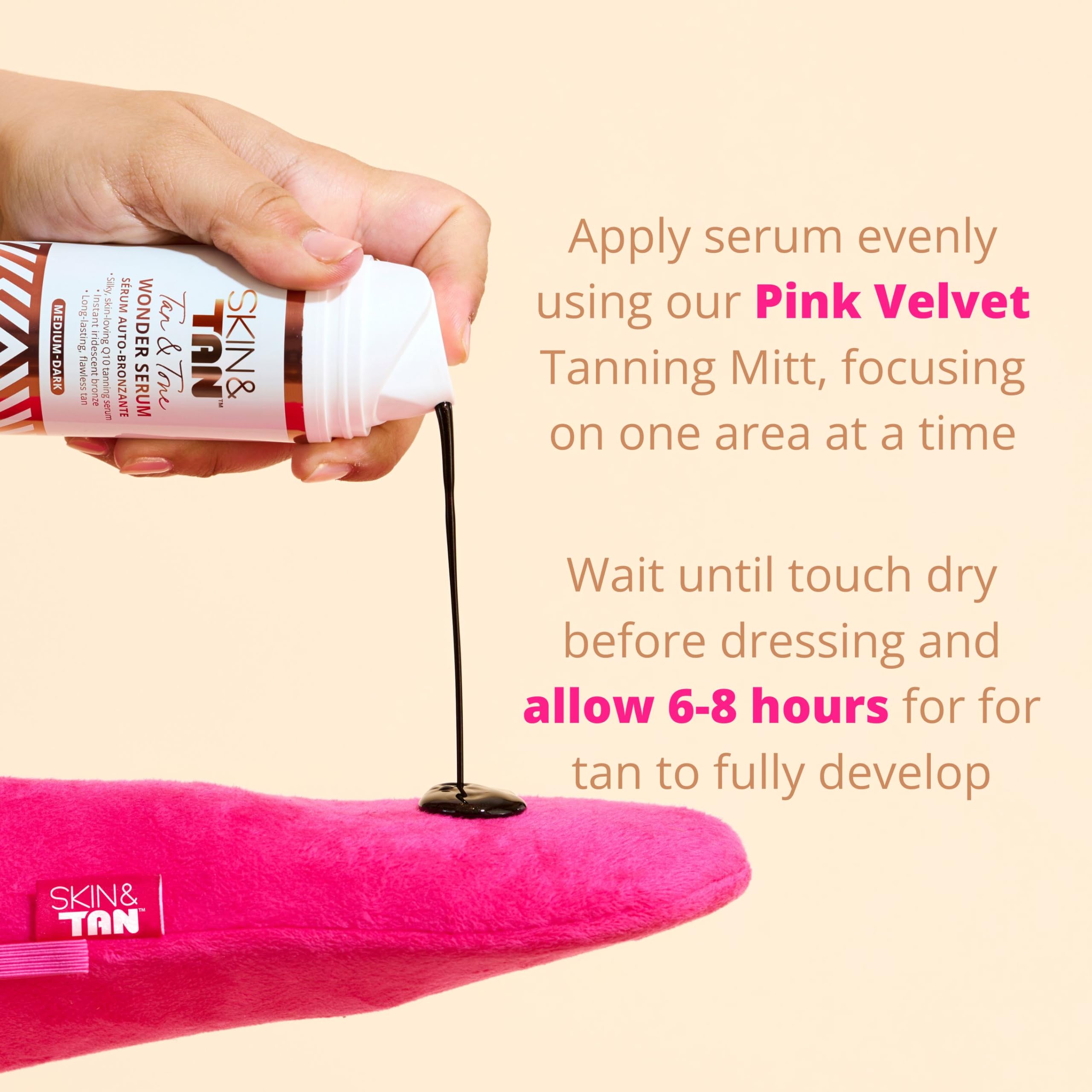Skinny Tan Wonder Serum Fake Tan - Streak Free Self Tanner with Q10, Vitamin E & Aloe Vera for Hydrated Skin | Vegan & Cruelty Free | Medium Shade 145ml | Perfect for Pre-Party Glow & Everyday Radiance