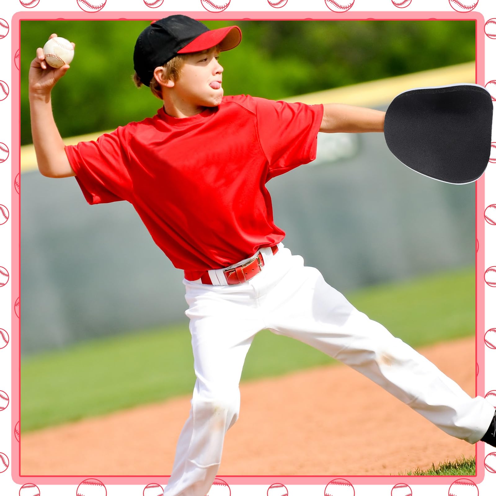 **Best Baseball & Softball Fielding Trainer – 2-Hand Pancake Infield Training Glove with Foam Practice Baseballs for Youth & Adults – Indoor & Outdoor Drills, Backyard Practice, Team Training**