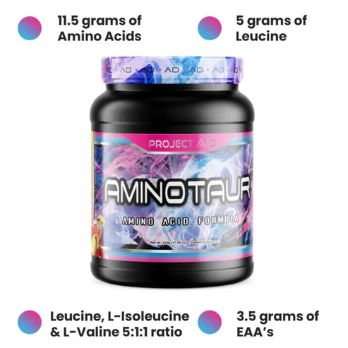 AminoTaur Essential™ - 11.5g Amino Acids with BCAA & EAA Blend for Muscle Recovery & Hydration | 30 Servings | Post-Workout Supplement for Athletes & Fitness Enthusiasts