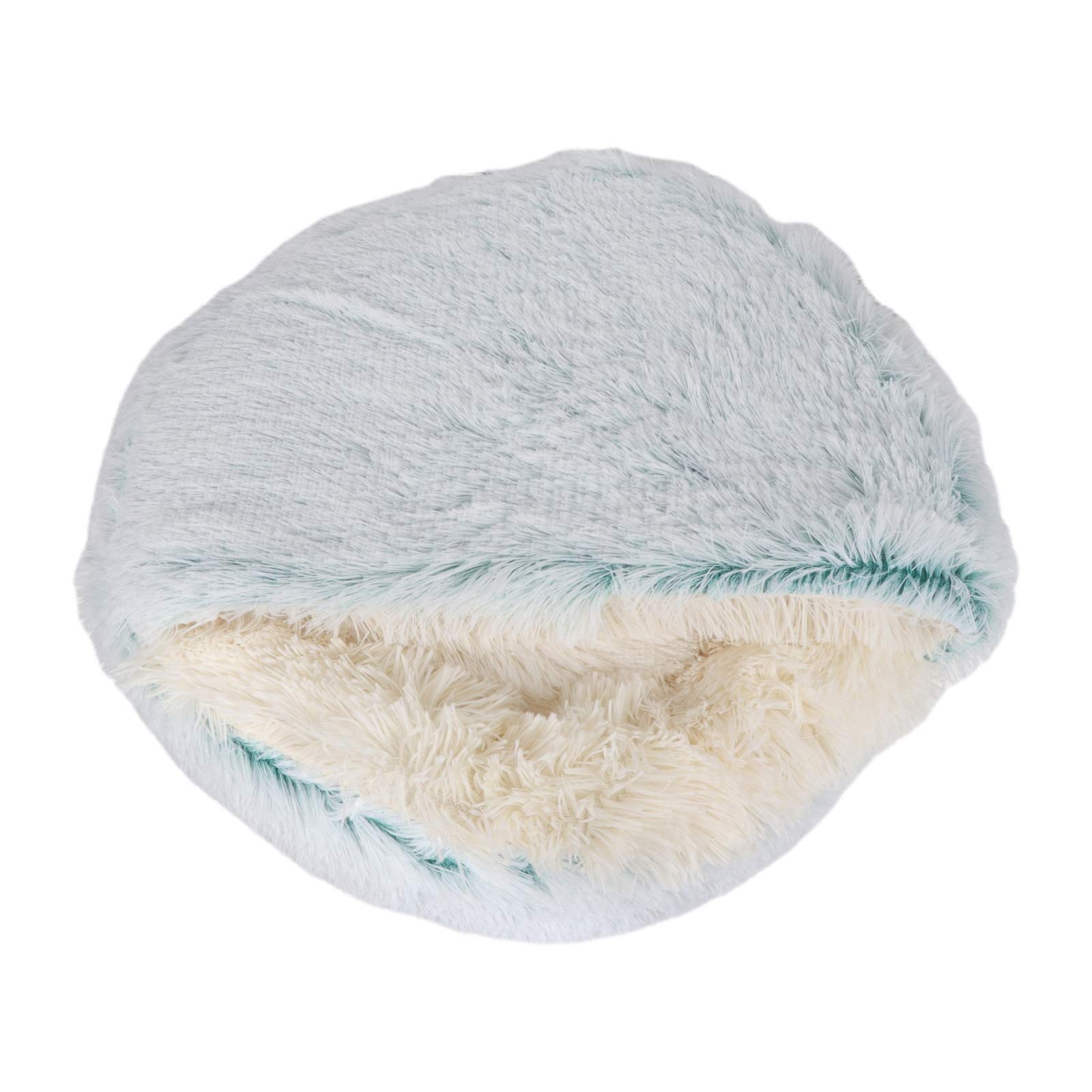 Cozy Semi-Enclosed Plush Pet Bed - Warm Puppy & Cat Sleeping Nest for Small Dogs & Kittens - Perfect for Winter Nights & Crate Training