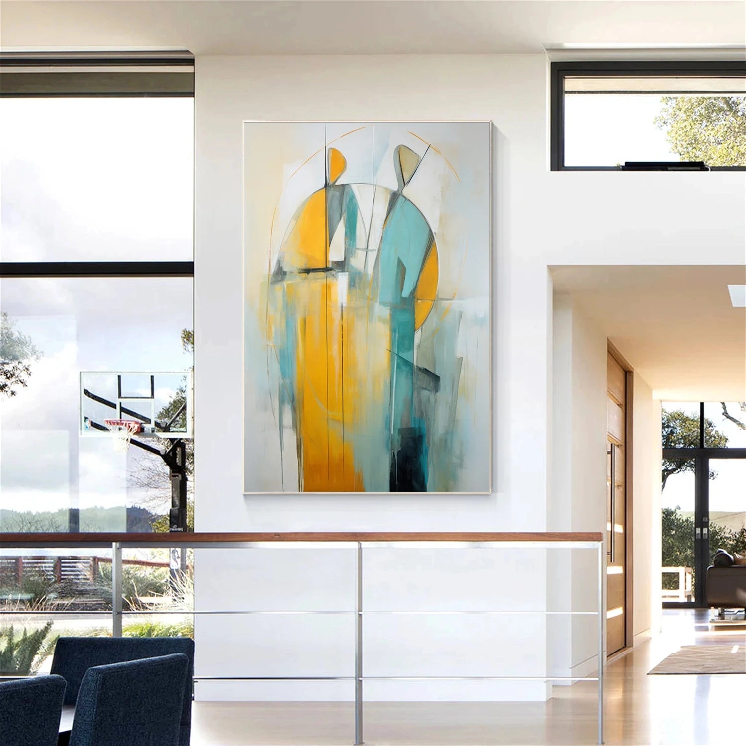 Contemporary Abstract Minimalist Wall Art Painting #CW018 - Modern Home Decor for Living Room, Bedroom & Office