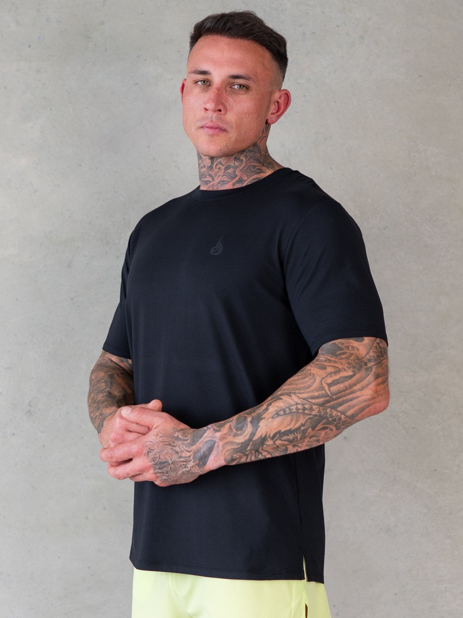 Premium Soft Tech T-Shirt for Men - Breathable & Comfortable Black Cotton Tee - Perfect for Casual Wear, Gym & Everyday Outfits