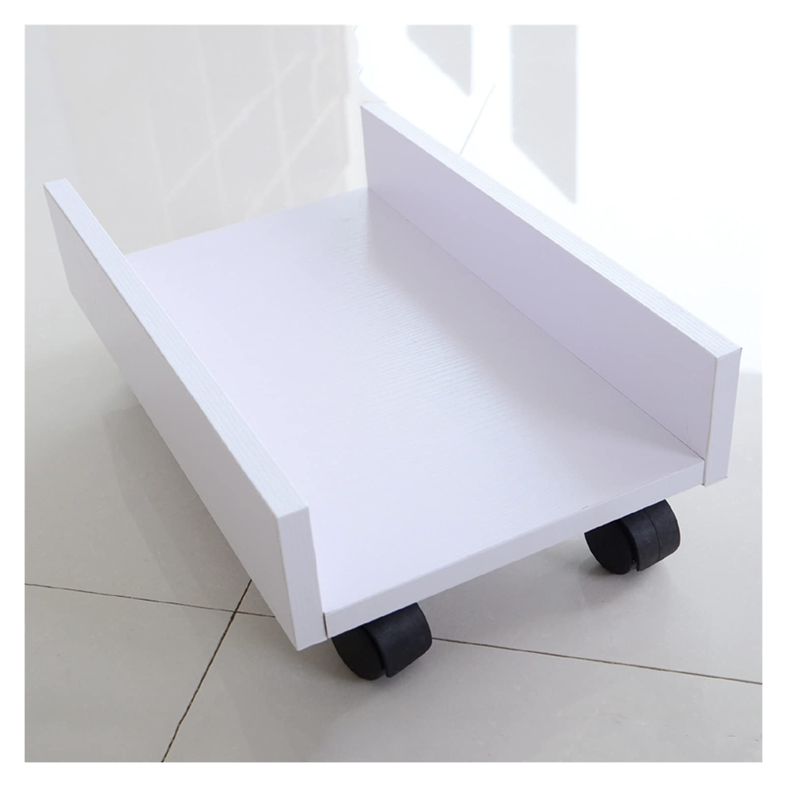 VIORED CPU Stand with 4 Caster Wheels - Heavy Duty Computer Case Holder, PC Tower Stand with Protective Shelf - Perfect for Home Office, Gaming Setup & Server Rooms (Black)