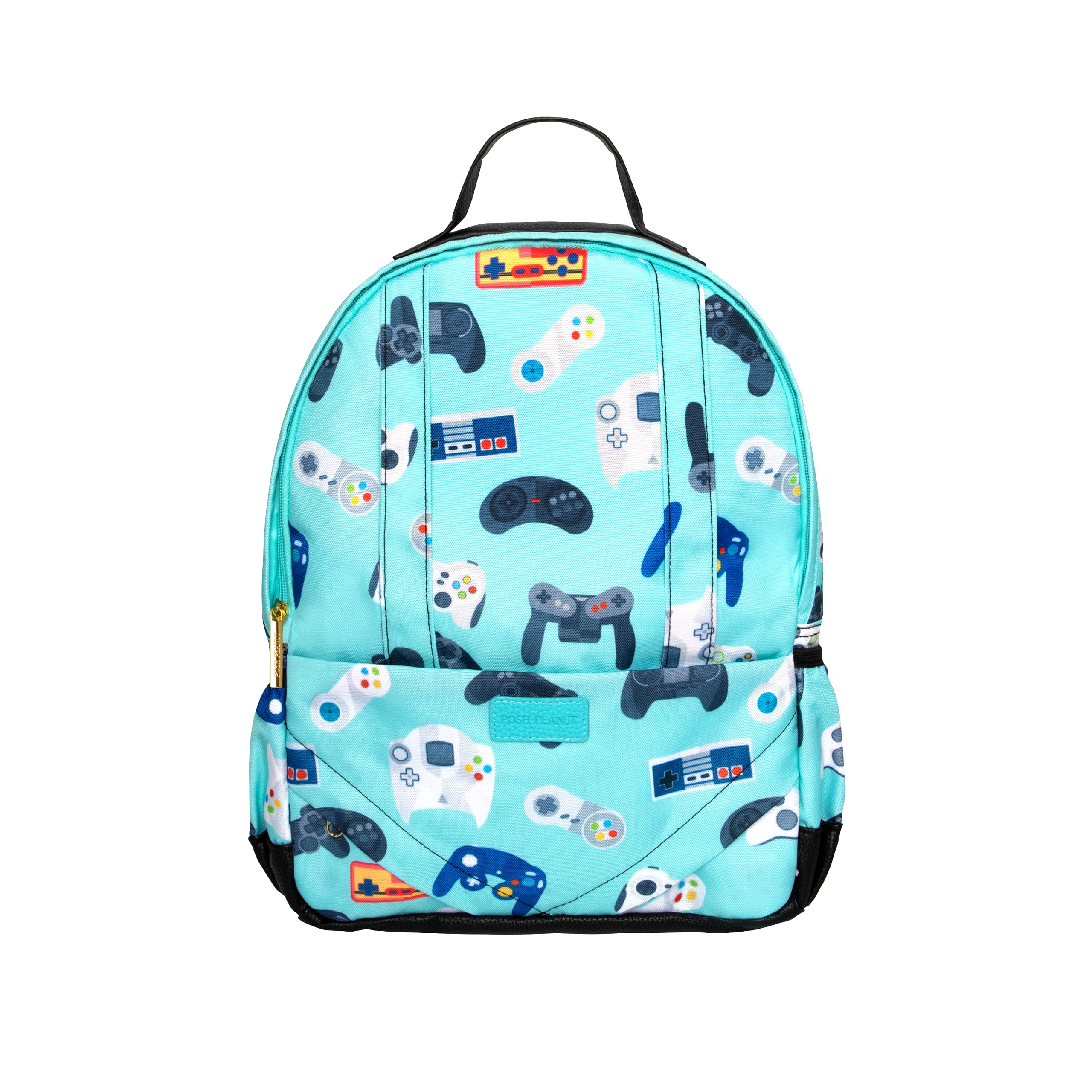 Posh Peanut Kids Backpack for Boys & Girls - Durable Toddler School Bag with Adjustable Straps - Perfect for Kindergarten, Daycare & Travel - Cute Gamer Design for Children Ages 2-6