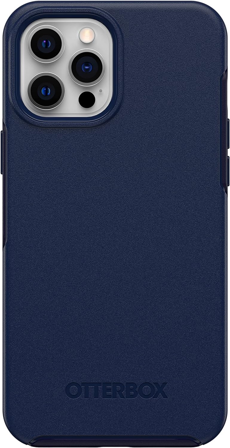 OtterBox SYMMETRY SERIES+ MagSafe Protective Case for iPhone 12 Pro Max - Navy Captain | Slim Shockproof Cover with Wireless Charging | Perfect for Work, Travel & Outdoor Activities