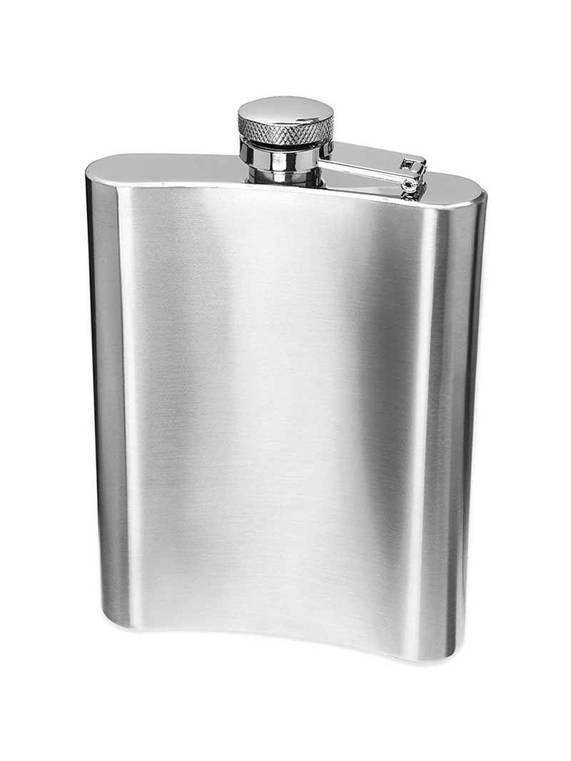 Rothco 645 8 oz Stainless Steel Hip Flask - Silver | Durable & Leak-Proof for Outdoor Adventures, Camping, and Travel
