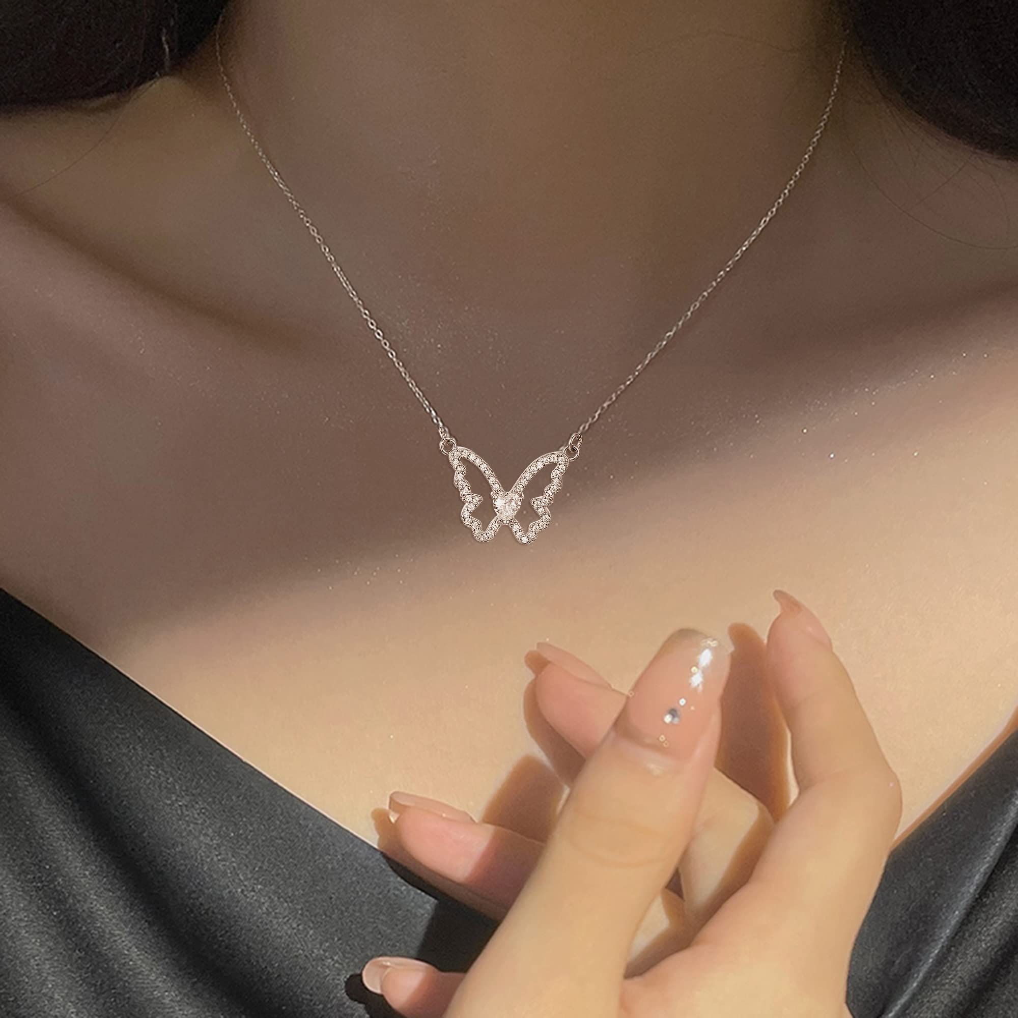 21st Birthday Gifts for Women - 925 Sterling Silver Cubic Zirconia Butterfly Pendant Necklace | Elegant Butterfly Jewelry for 2004 Born | Perfect 21st Birthday Present for Daughter, Girlfriend or Wife | Great for Parties, Graduation & Special Occasions