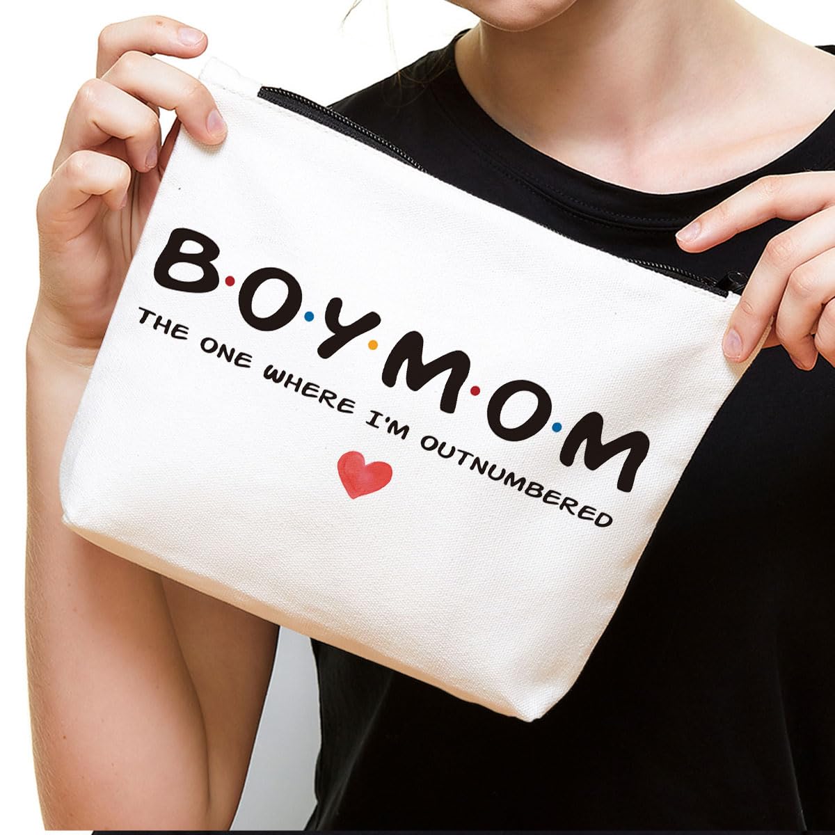 Funny Mom Makeup Bag - 'The One Where I'm Outnumbered' Cosmetic Pouch for Travel | Unique Mother's Day, Birthday & Baby Shower Gift Ideas | Perfect for Busy Moms, Travel Essentials & Daily Organization