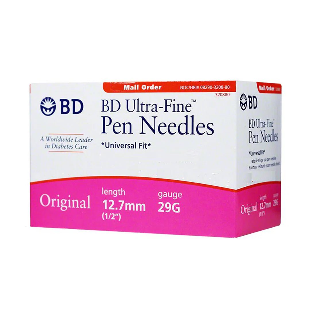 Ultra Fine Original Medical Pen Needle - 32G x 4mm (10 Pack) | Diabetic Insulin Syringe Needles | Painless Injection for Diabetes Care | Home & Travel Use