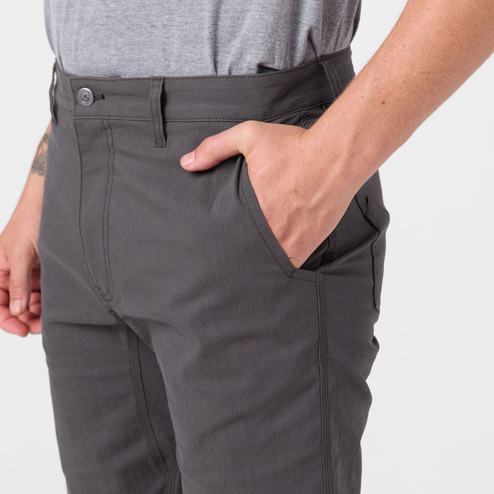 Men's Rover Pant Jackson Grey - Comfortable Outdoor Hiking & Travel Pants for Adventure & Casual Wear